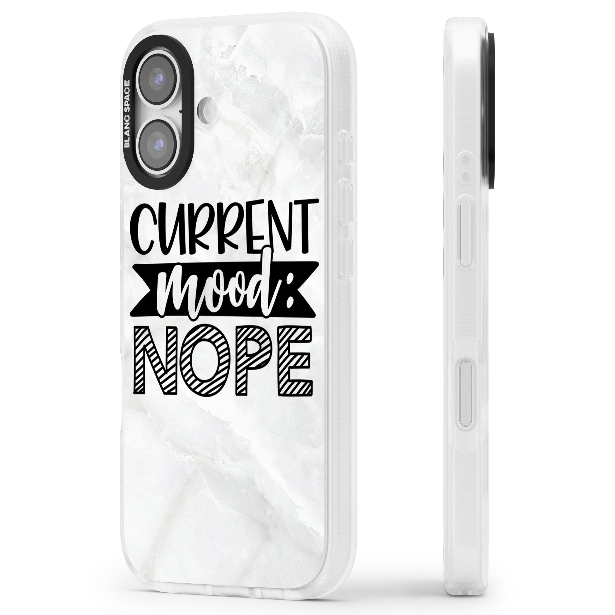 Current Mood Nope iPhone 17 Impact Air Clear Phone Case Side Profile