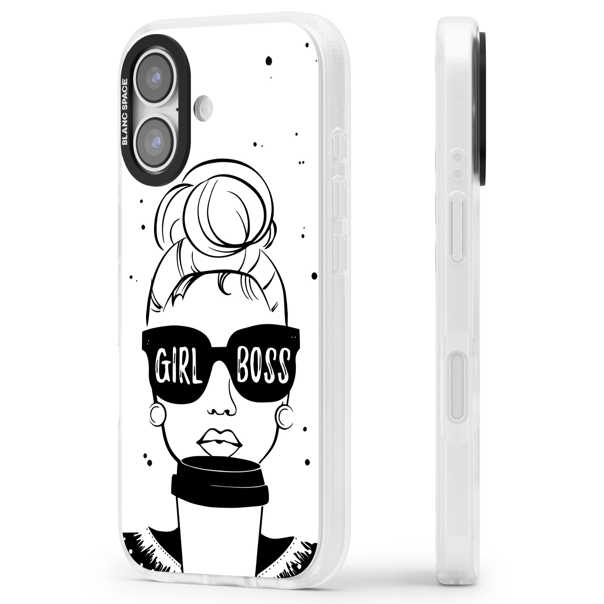 Girl Boss iPhone 17 Impact Air Clear Phone Case Side Profile