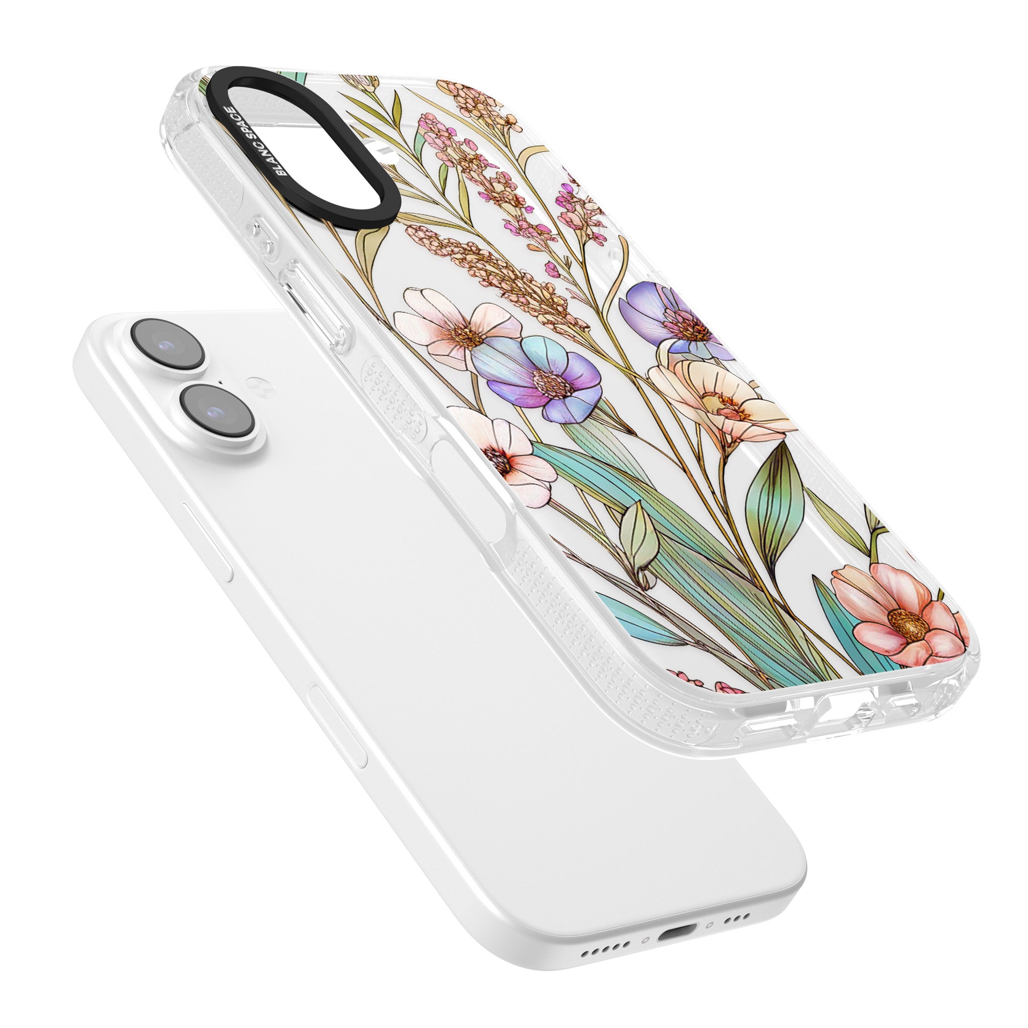 Glass Summer Flowers iPhone 17 Impact Air Clear Phone Case Colours