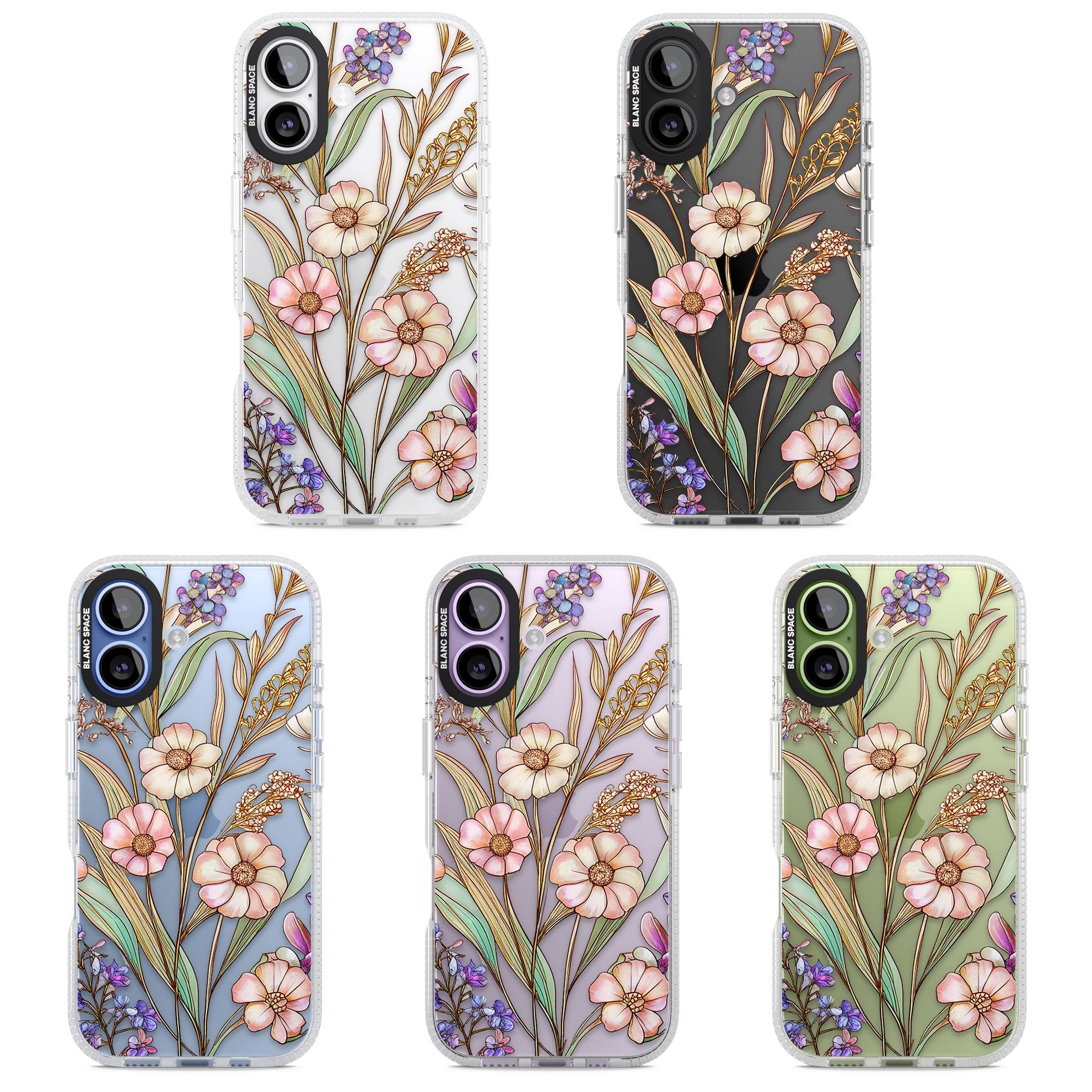 Glass Spring Flowers iPhone 17 Impact Air Clear Phone Case APT Impact Protection