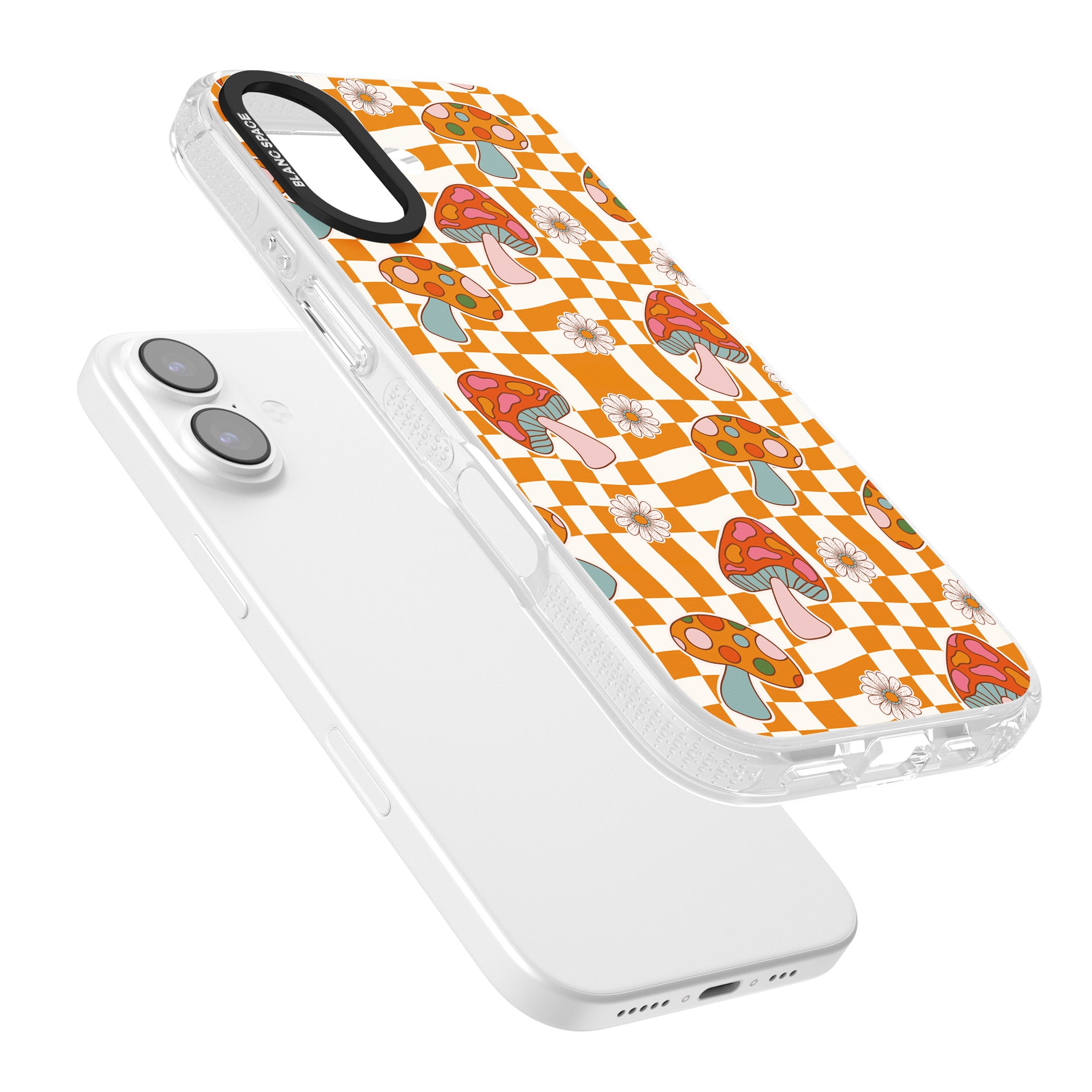 Wavy Checked Shrooms iPhone 17 Impact Air Clear Phone Case Colours