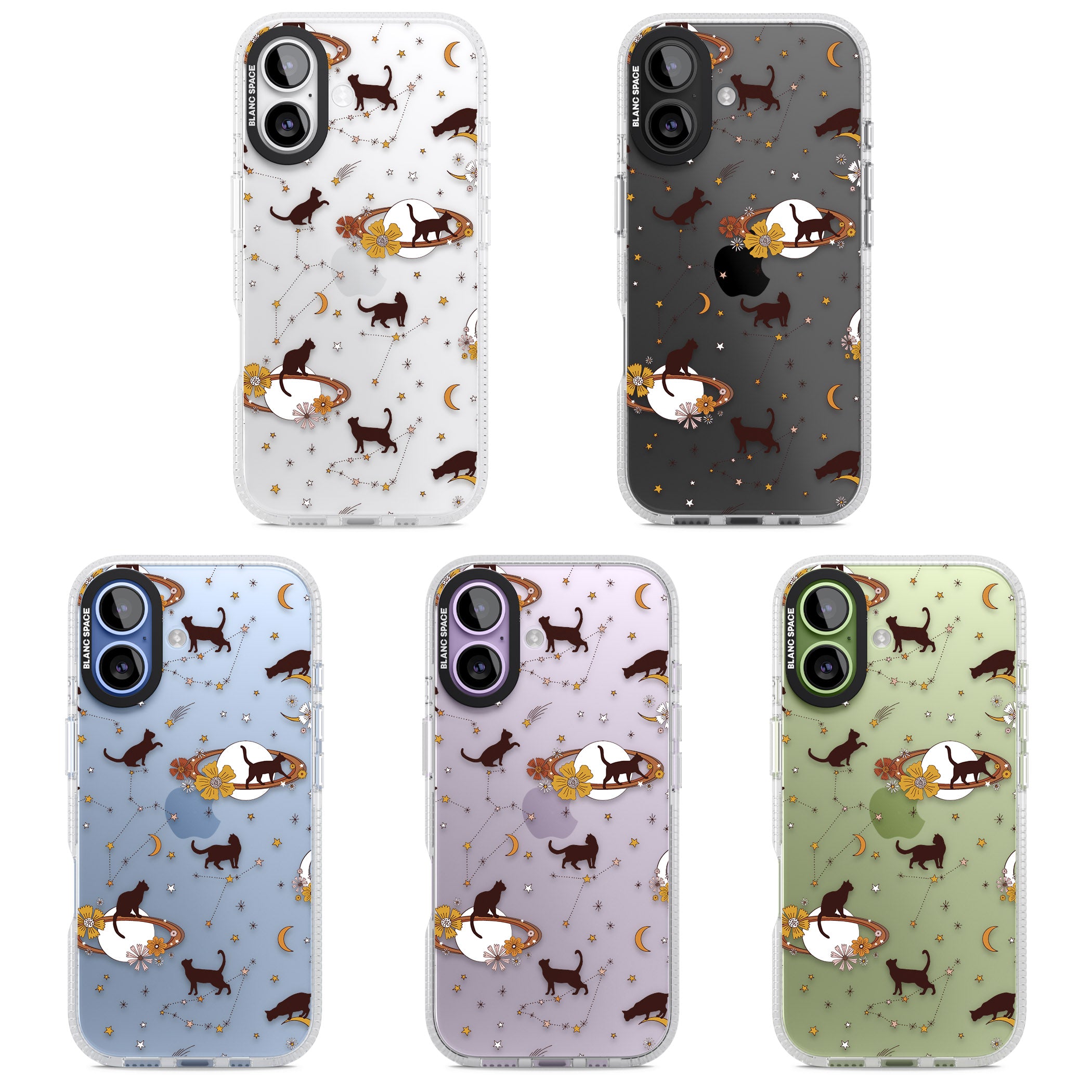 Halloween Cats And Astrology iPhone 17 Impact Air Clear Phone Case APT Impact Protection