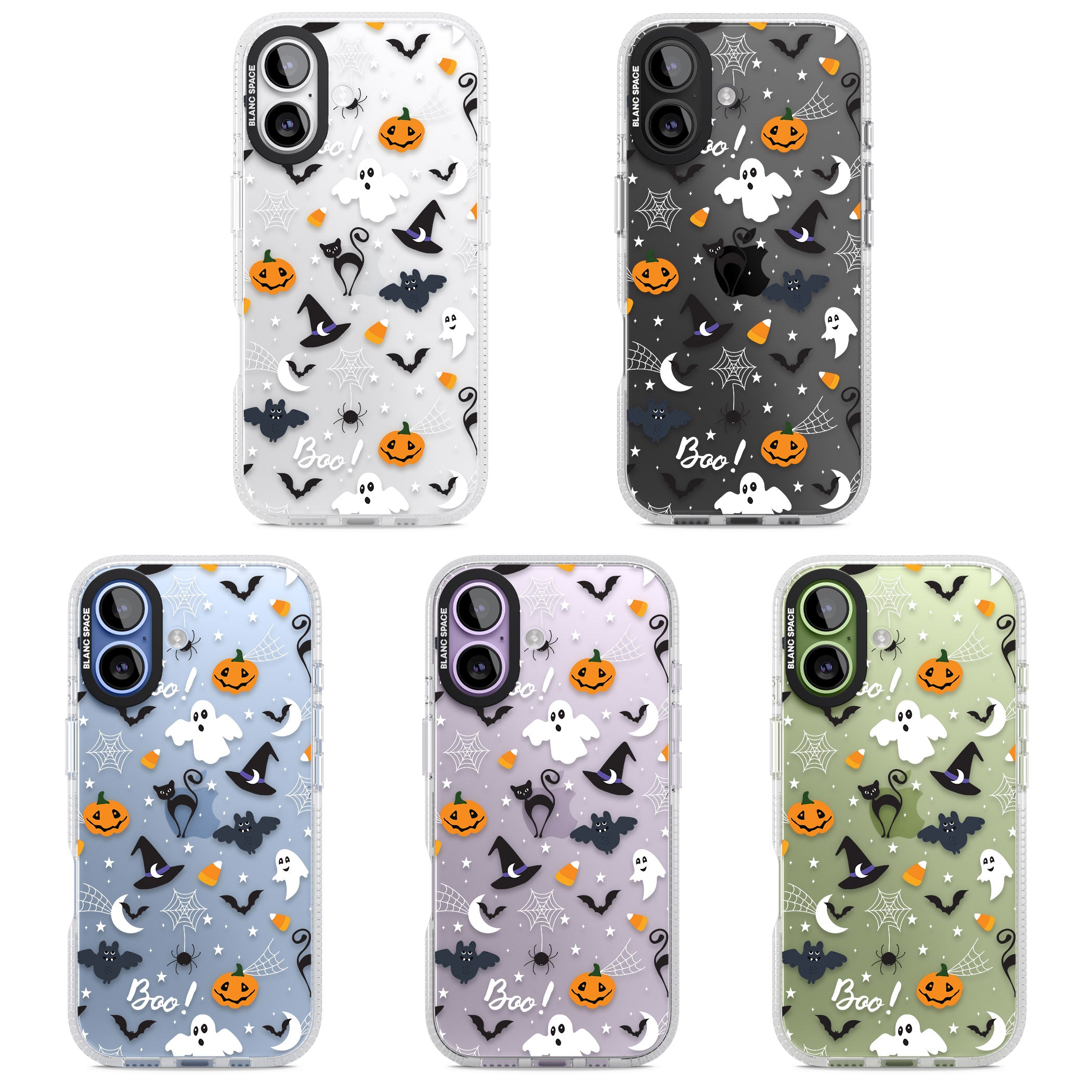 Halloween Mix Pattern iPhone 17 Impact Air Clear Phone Case APT Impact Protection