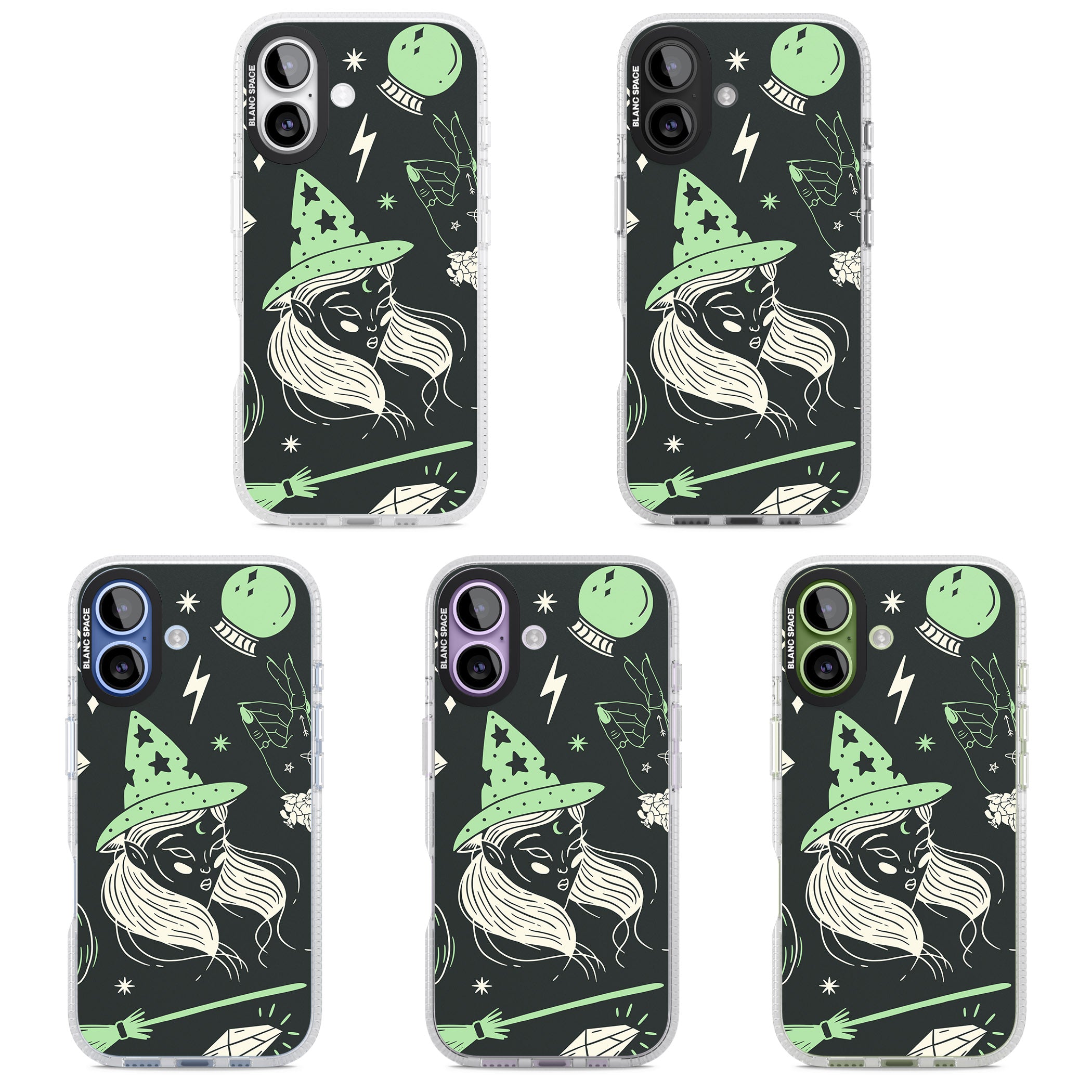 Astrology Witch Pattern iPhone 17 Impact Air Clear Phone Case APT Impact Protection