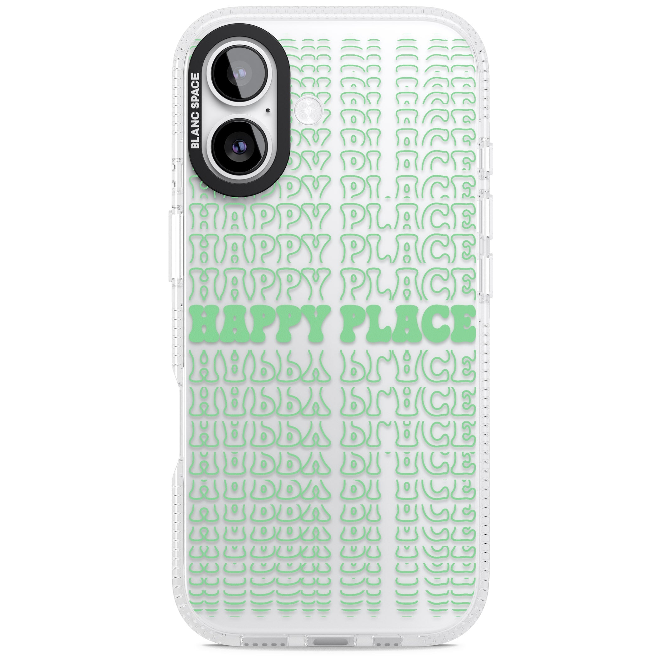 Happy Place (Green) iPhone 17 Impact Air Clear Phone Case