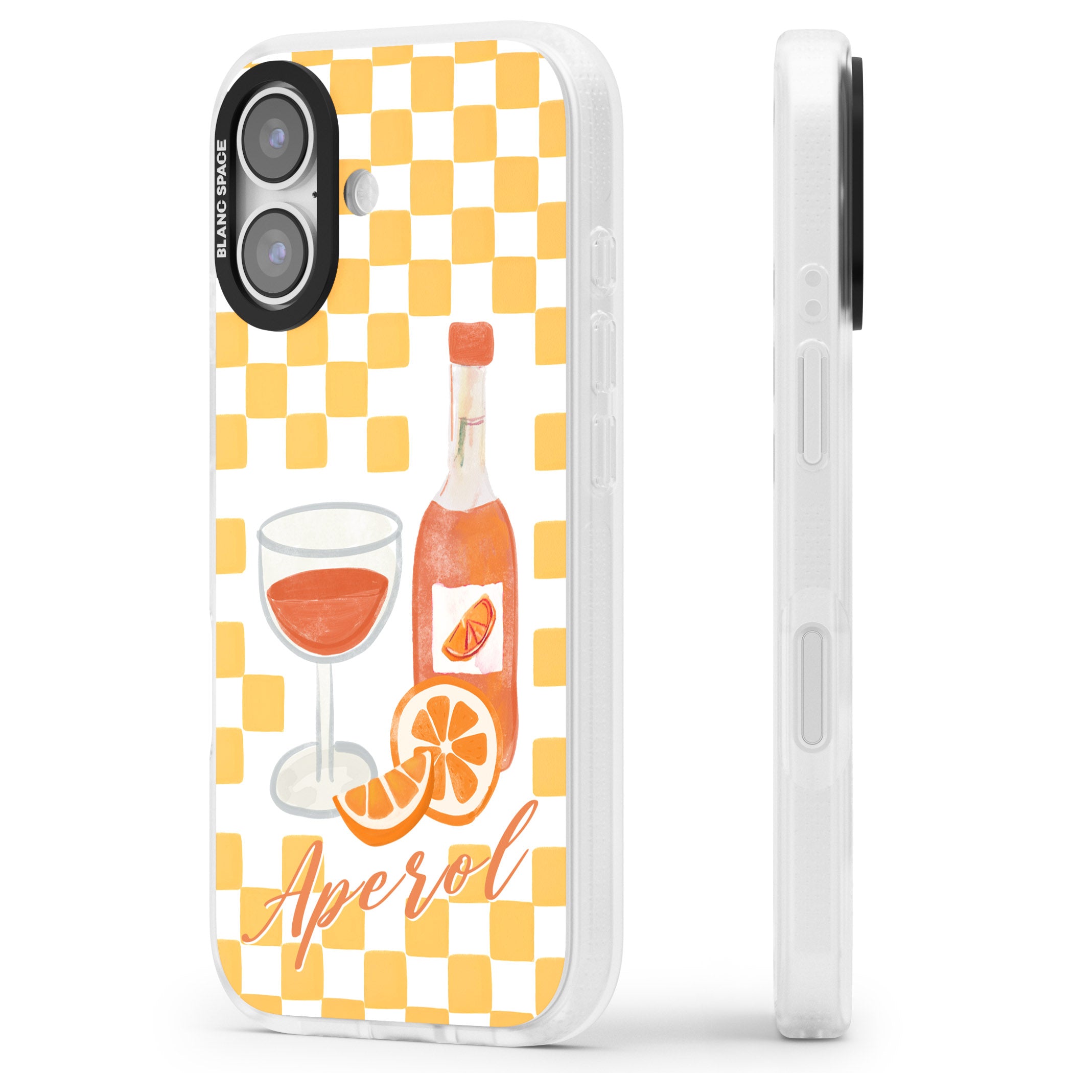Checked Spritz iPhone 17 Impact Air Clear Phone Case Side Profile