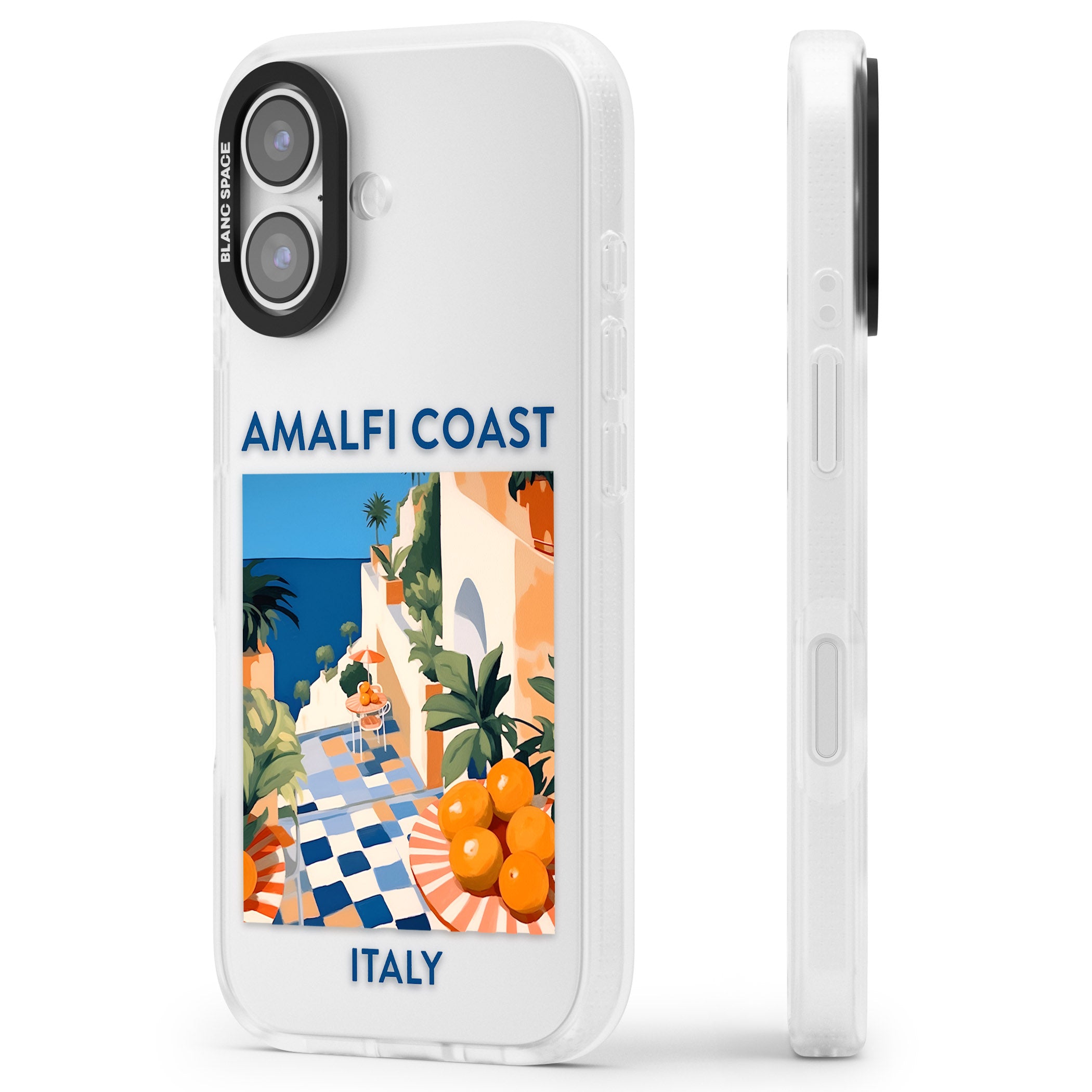 Amalfi Coast iPhone 17 Impact Air Clear Phone Case Side Profile