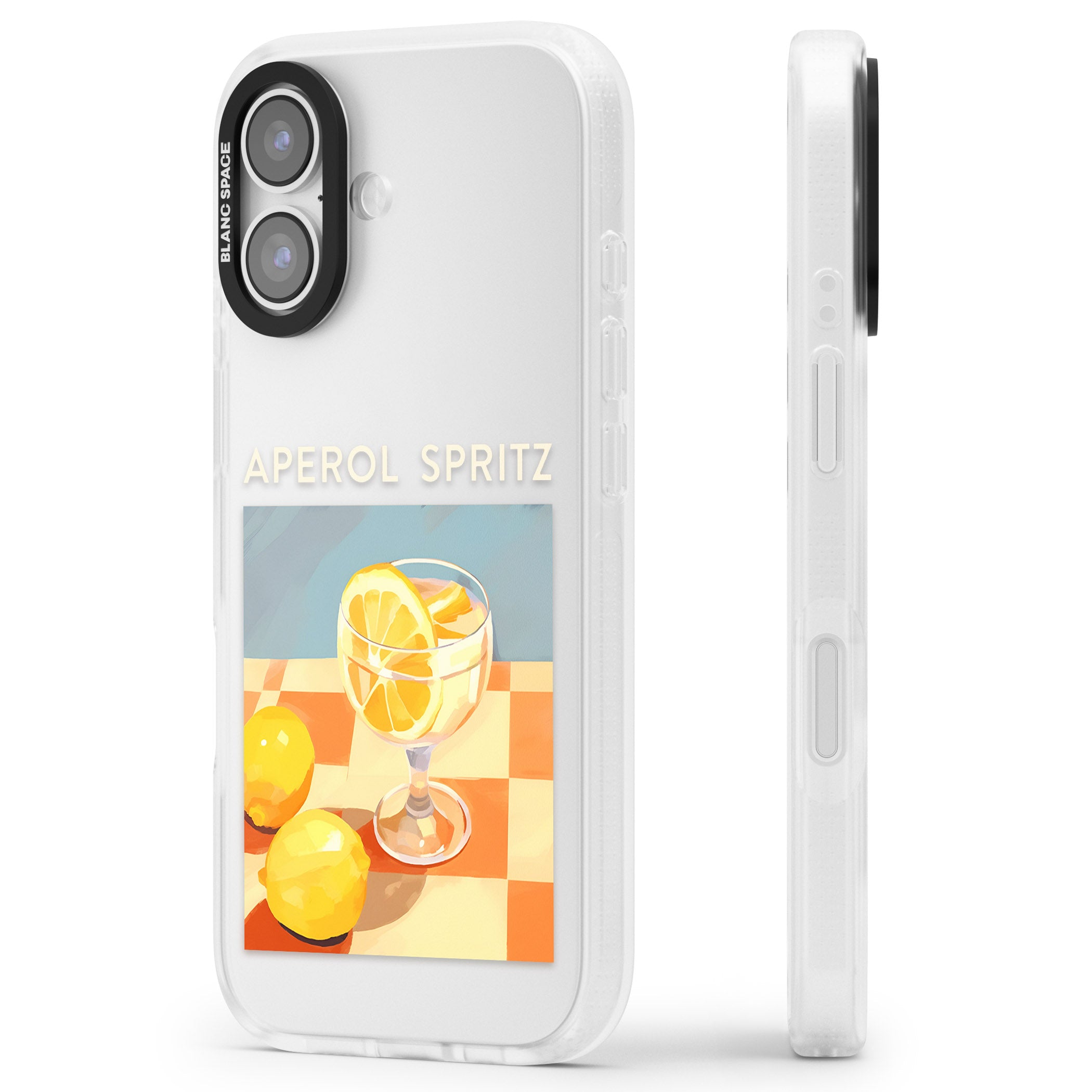 Lemon Spritz iPhone 17 Impact Air Clear Phone Case Side Profile