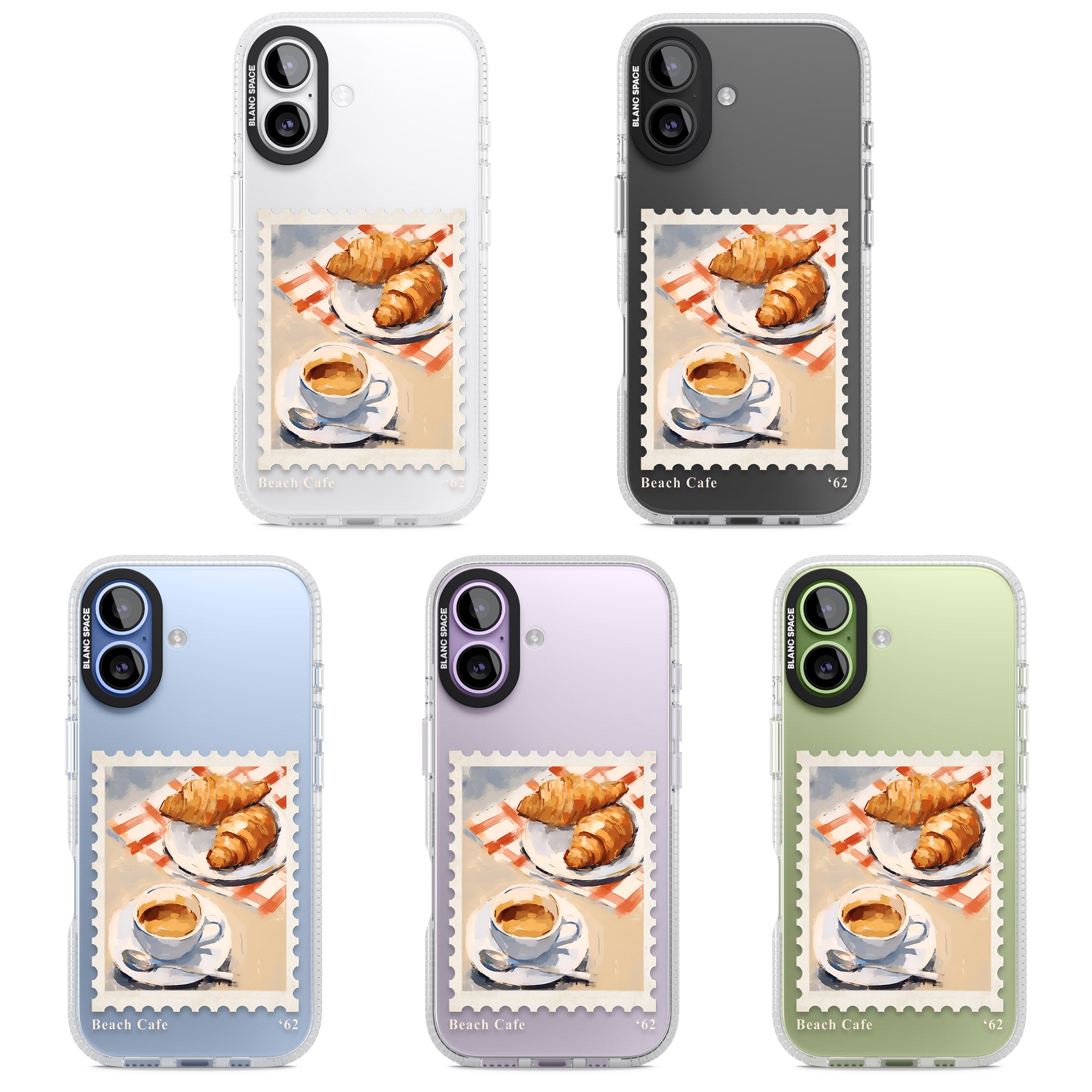 Cafe Stamp iPhone 17 Impact Air Clear Phone Case APT Impact Protection