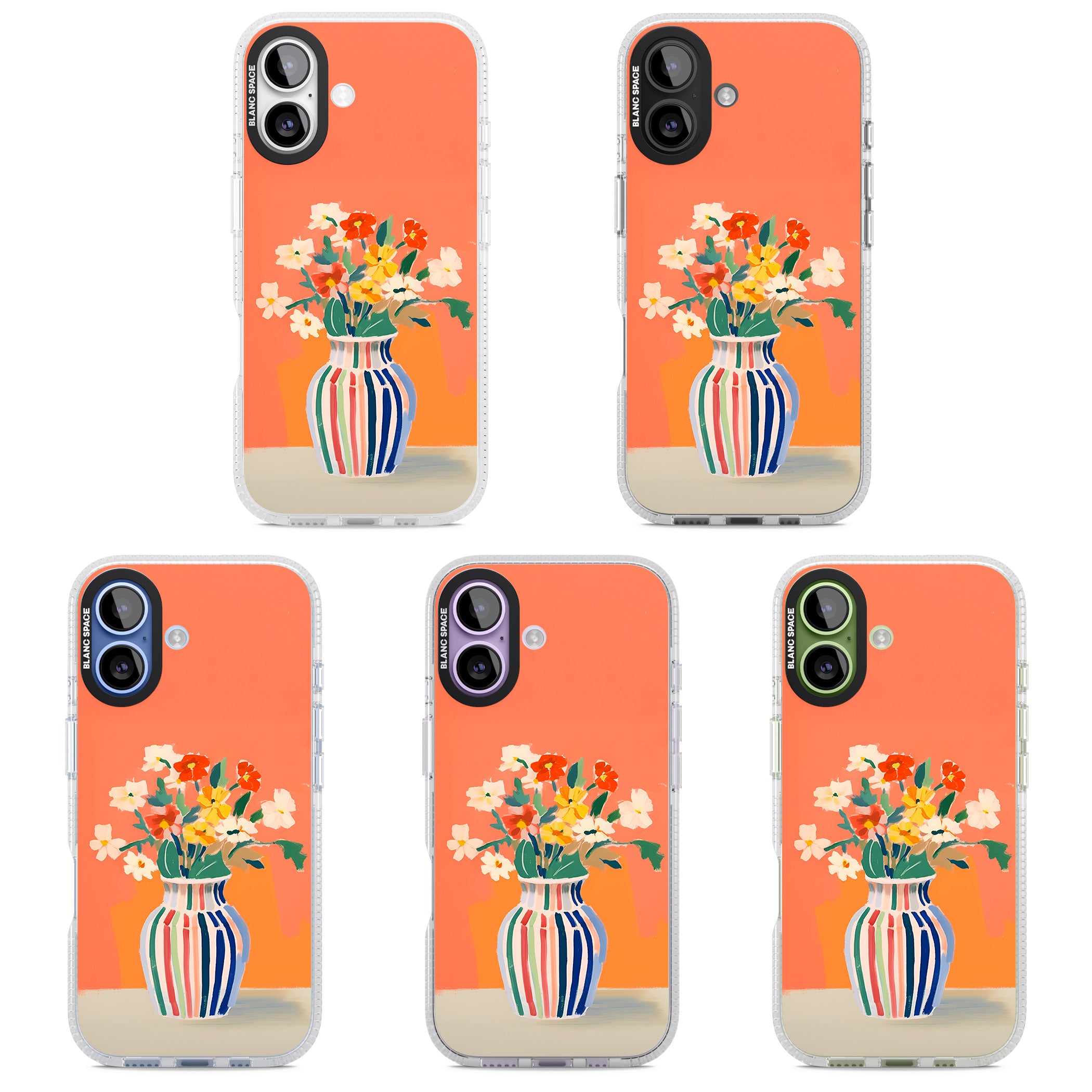 Coral Flower Vase iPhone 17 Impact Air Clear Phone Case APT Impact Protection
