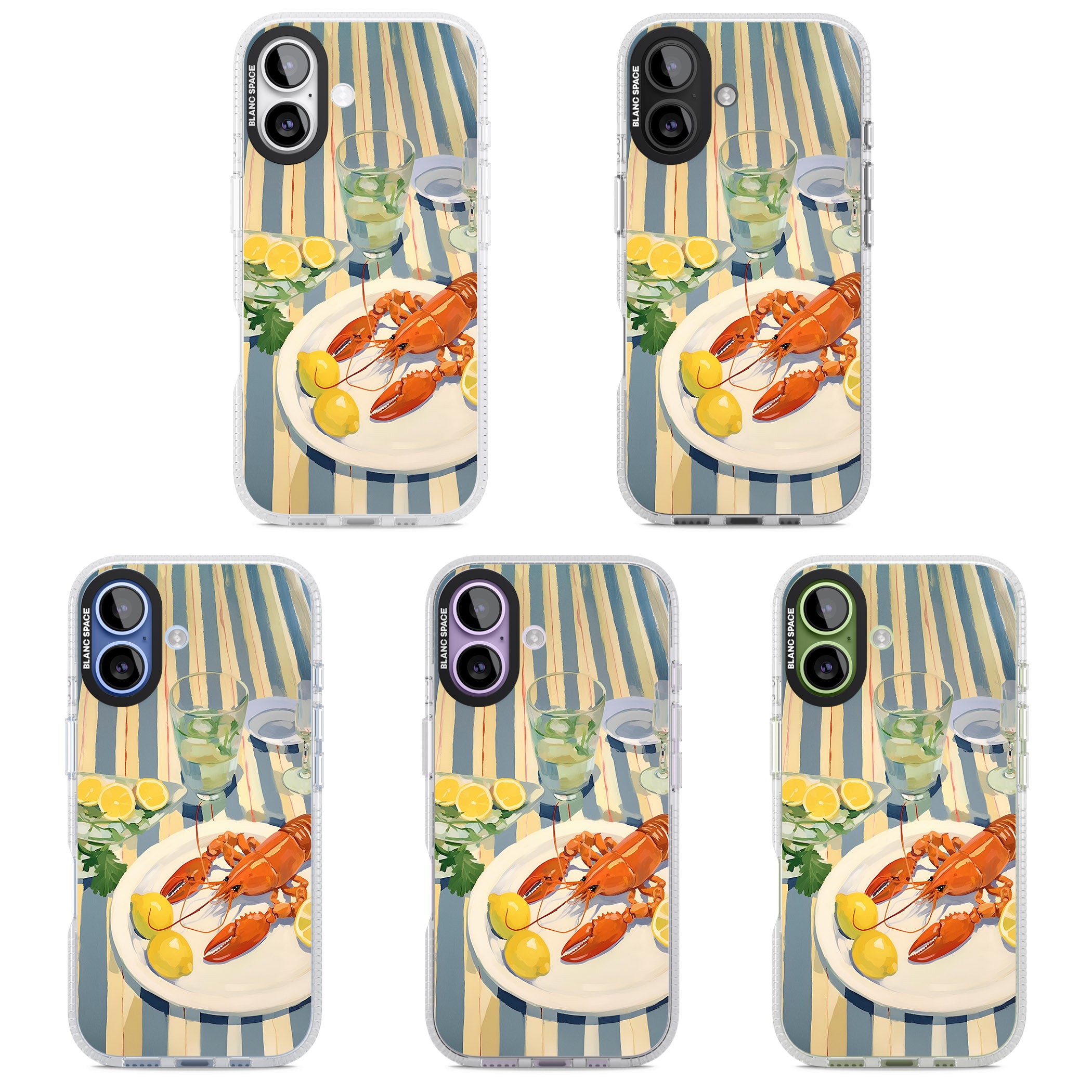 Lobster & Lemons iPhone 17 Impact Air Clear Phone Case APT Impact Protection