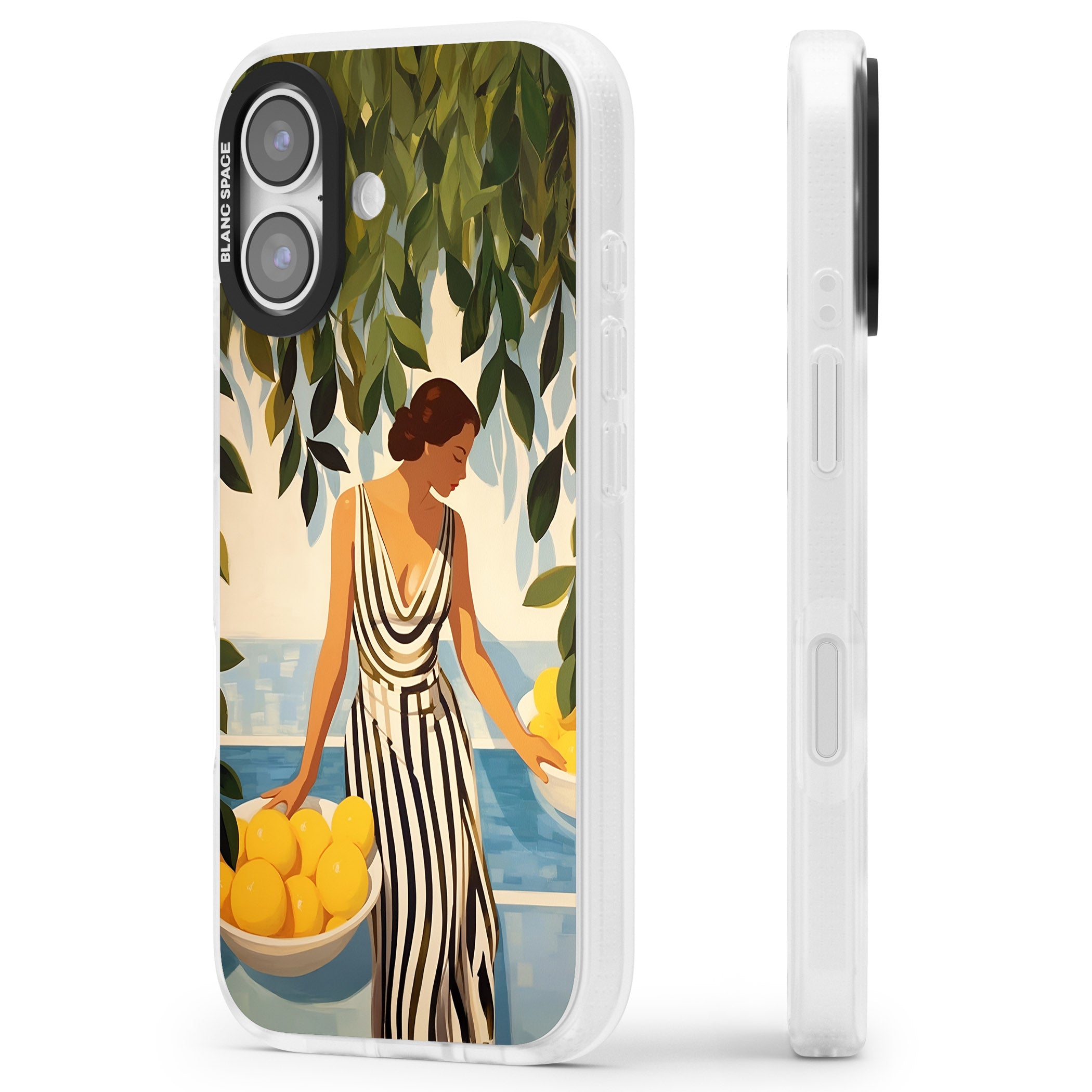 Lemon Picking iPhone 17 Impact Air Clear Phone Case Side Profile