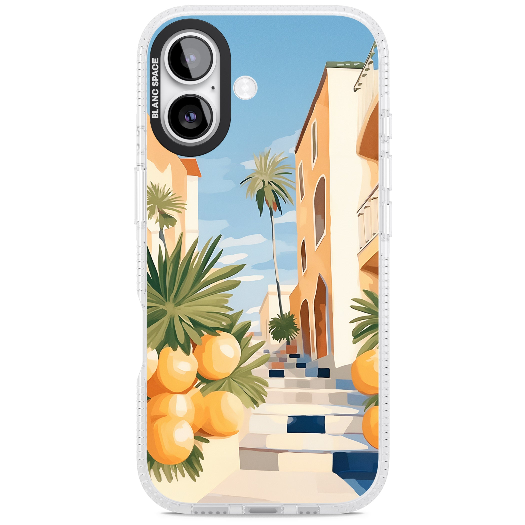 Mediterranean Village iPhone 17 Impact Air Clear Phone Case