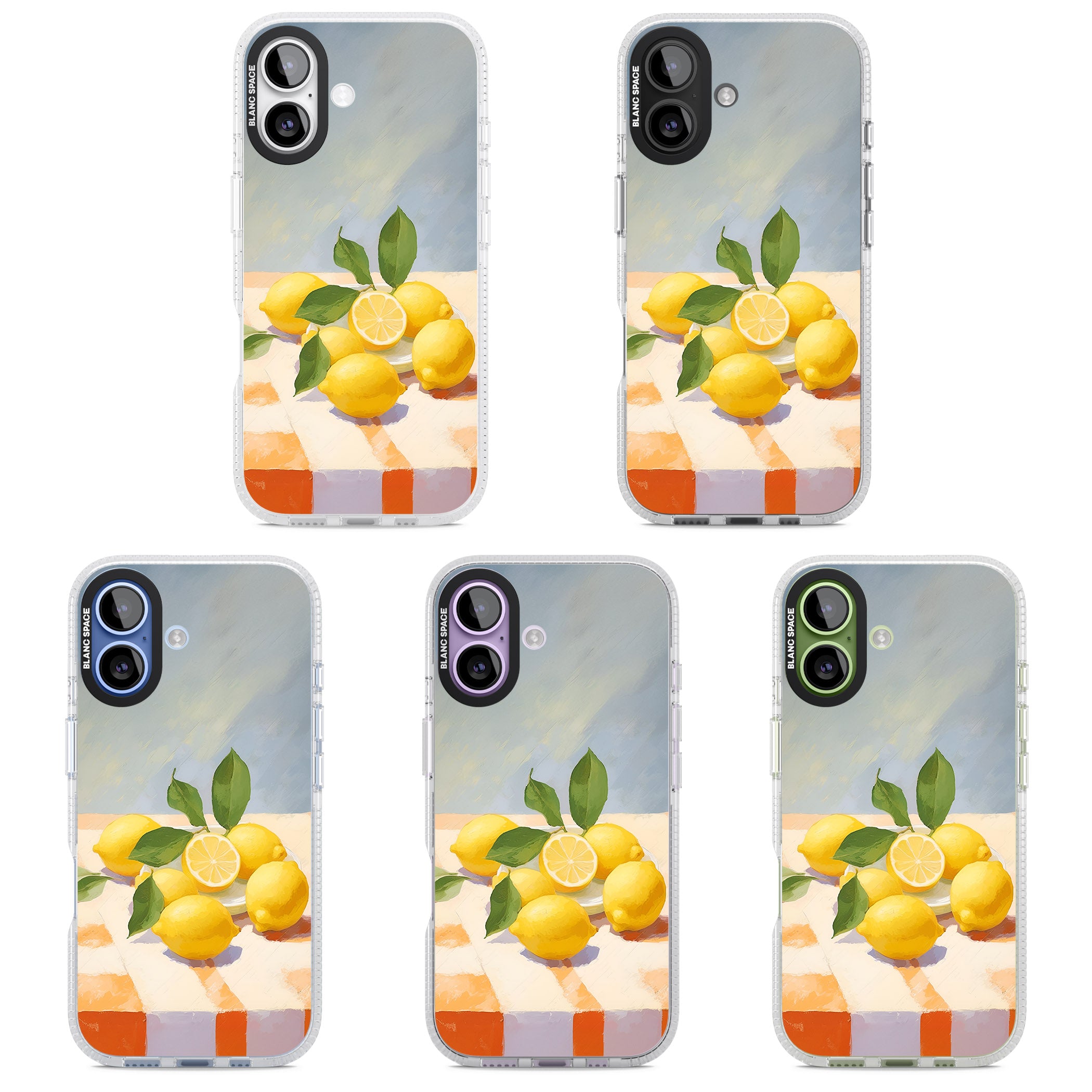 Lemons on Checkered Cloth iPhone 17 Impact Air Clear Phone Case APT Impact Protection
