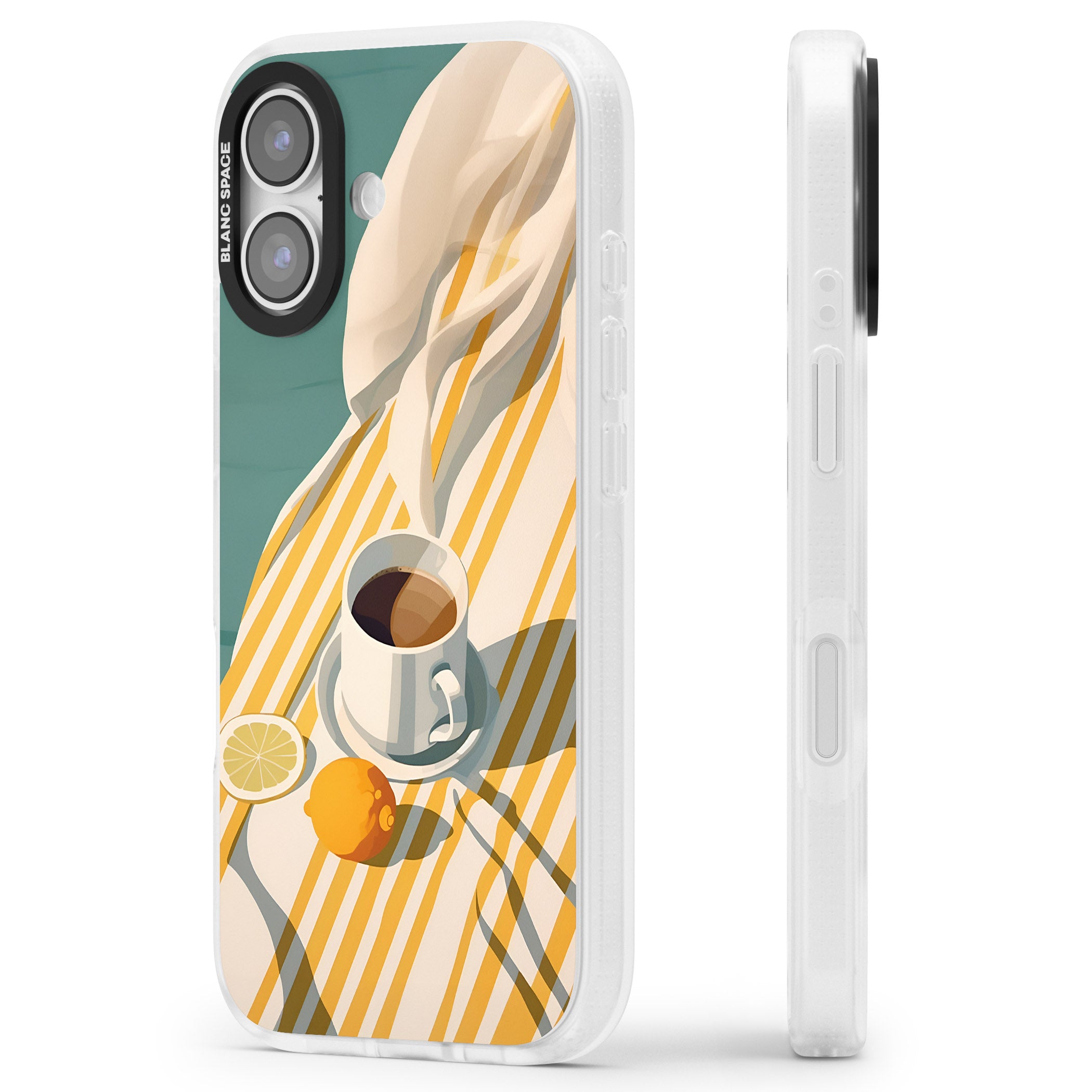 Morning Picnic iPhone 17 Impact Air Clear Phone Case Side Profile
