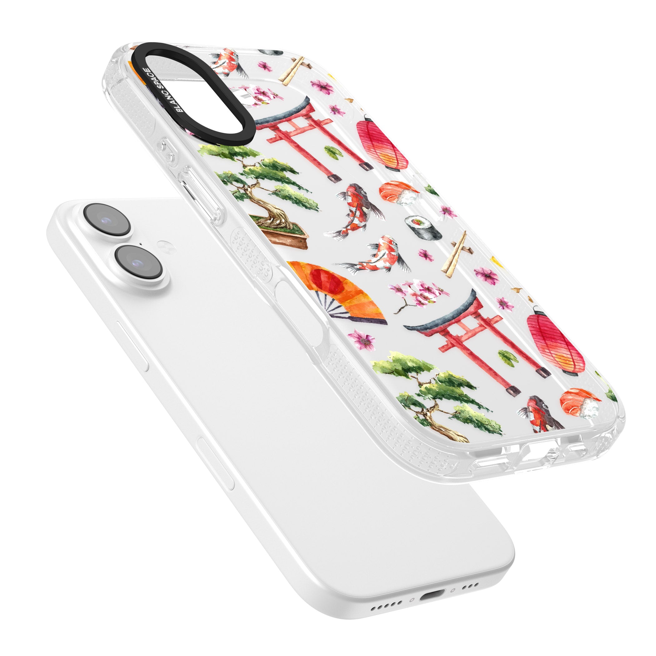 Japanese Watercolor iPhone 17 Impact Air Clear Phone Case Colours