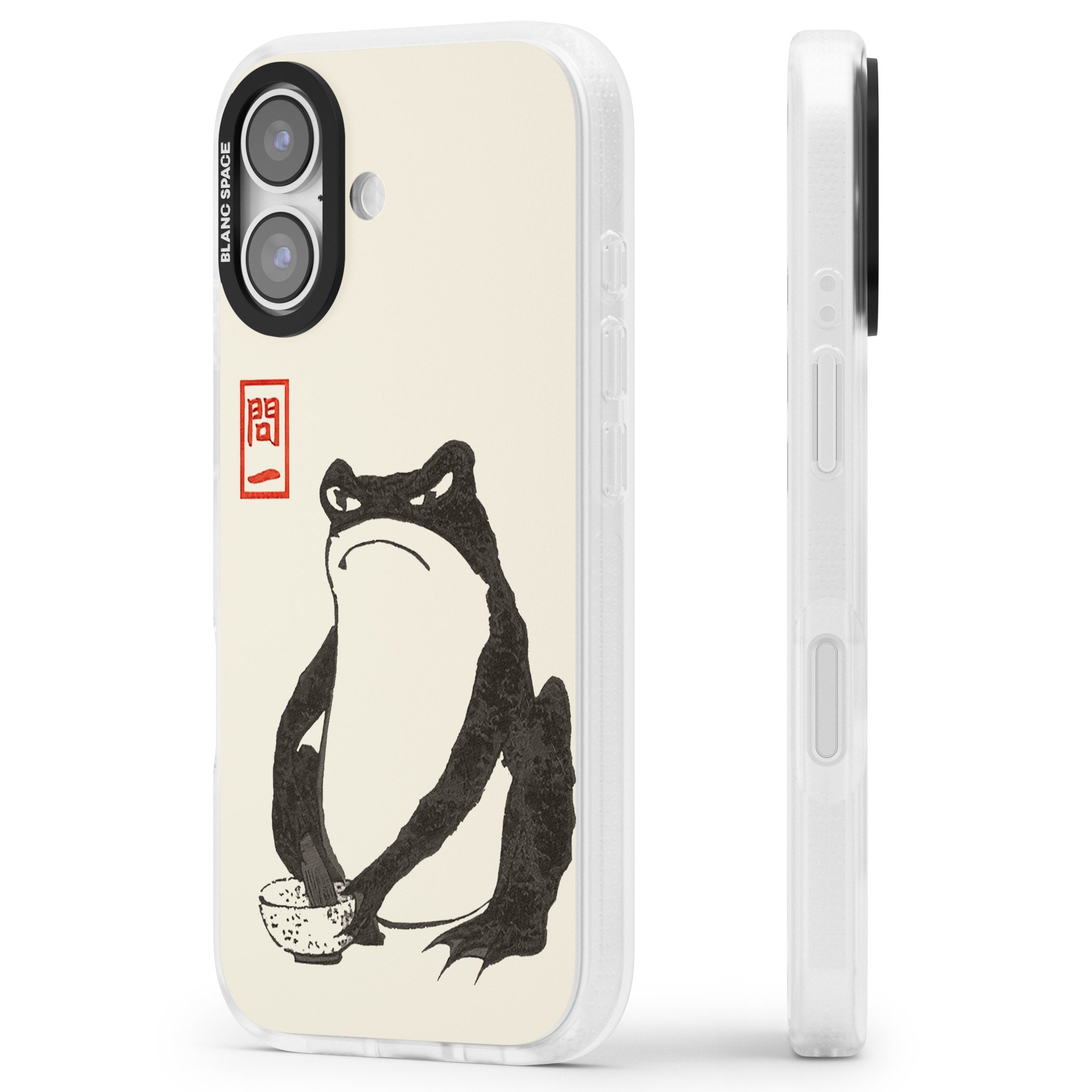 Matsumoto Hoji Grumpy Toad iPhone 17 Impact Air Clear Phone Case Side Profile