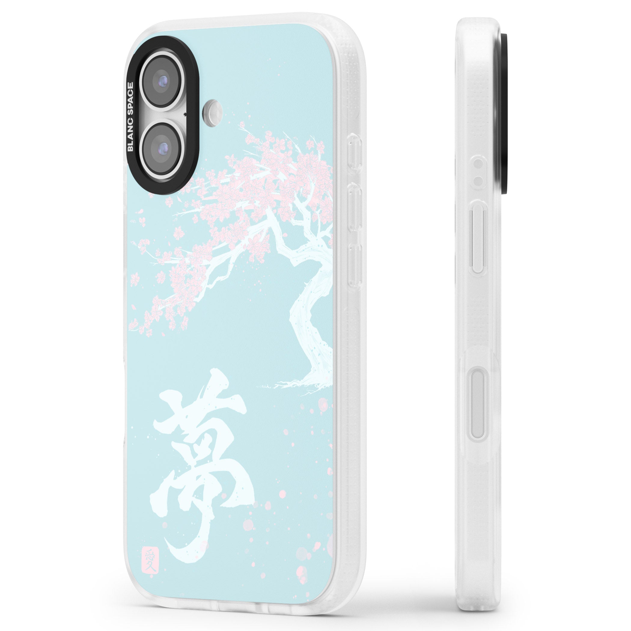 Dreams Cherry Blossom iPhone 17 Impact Air Clear Phone Case Side Profile