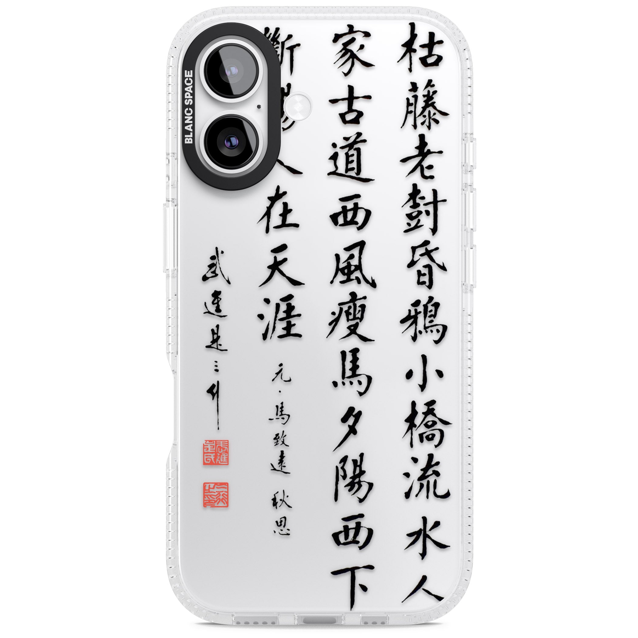 Japanese Kanji Script iPhone 17 Impact Air Clear Phone Case