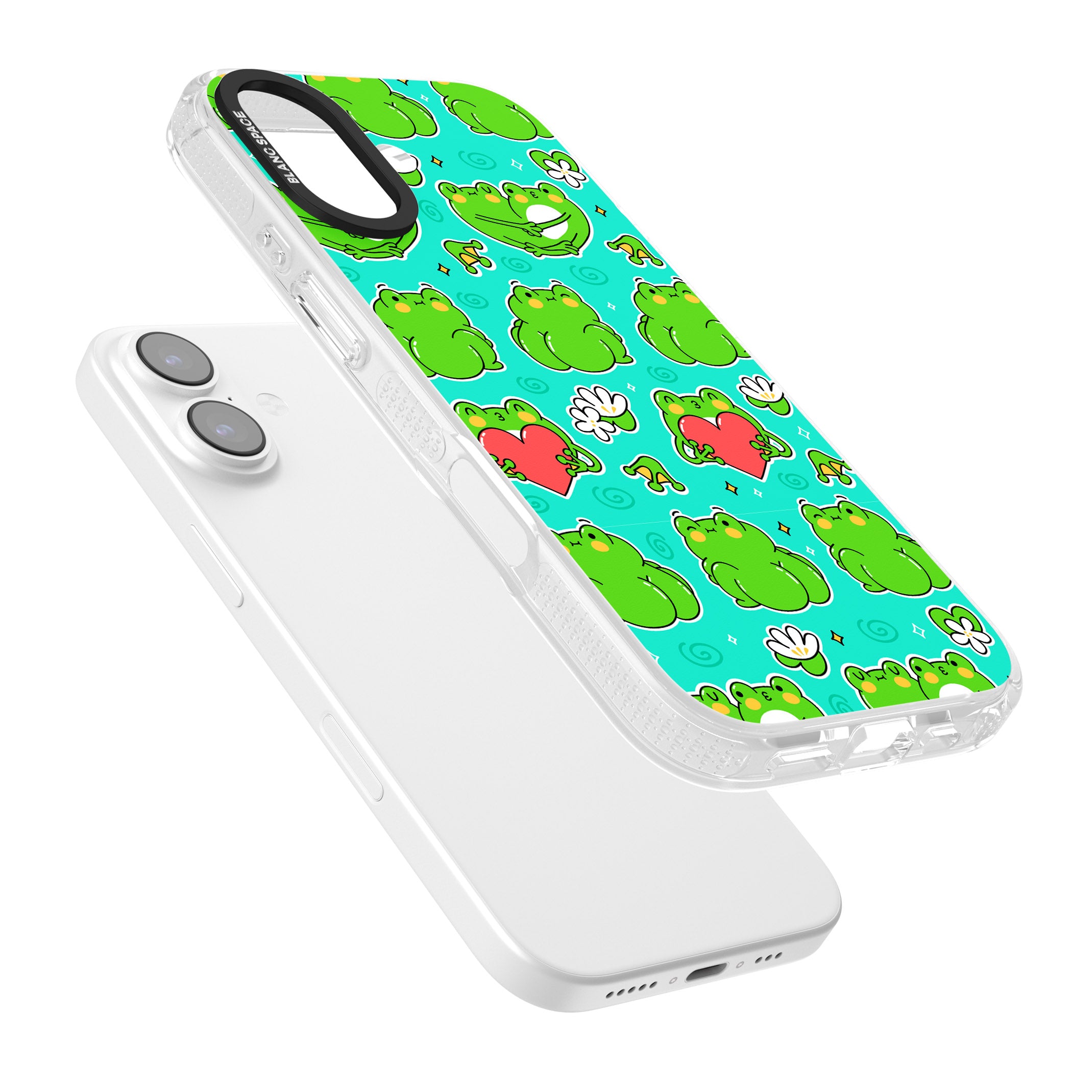 Frog Booty Kawaii Pattern iPhone 17 Impact Air Clear Phone Case Colours