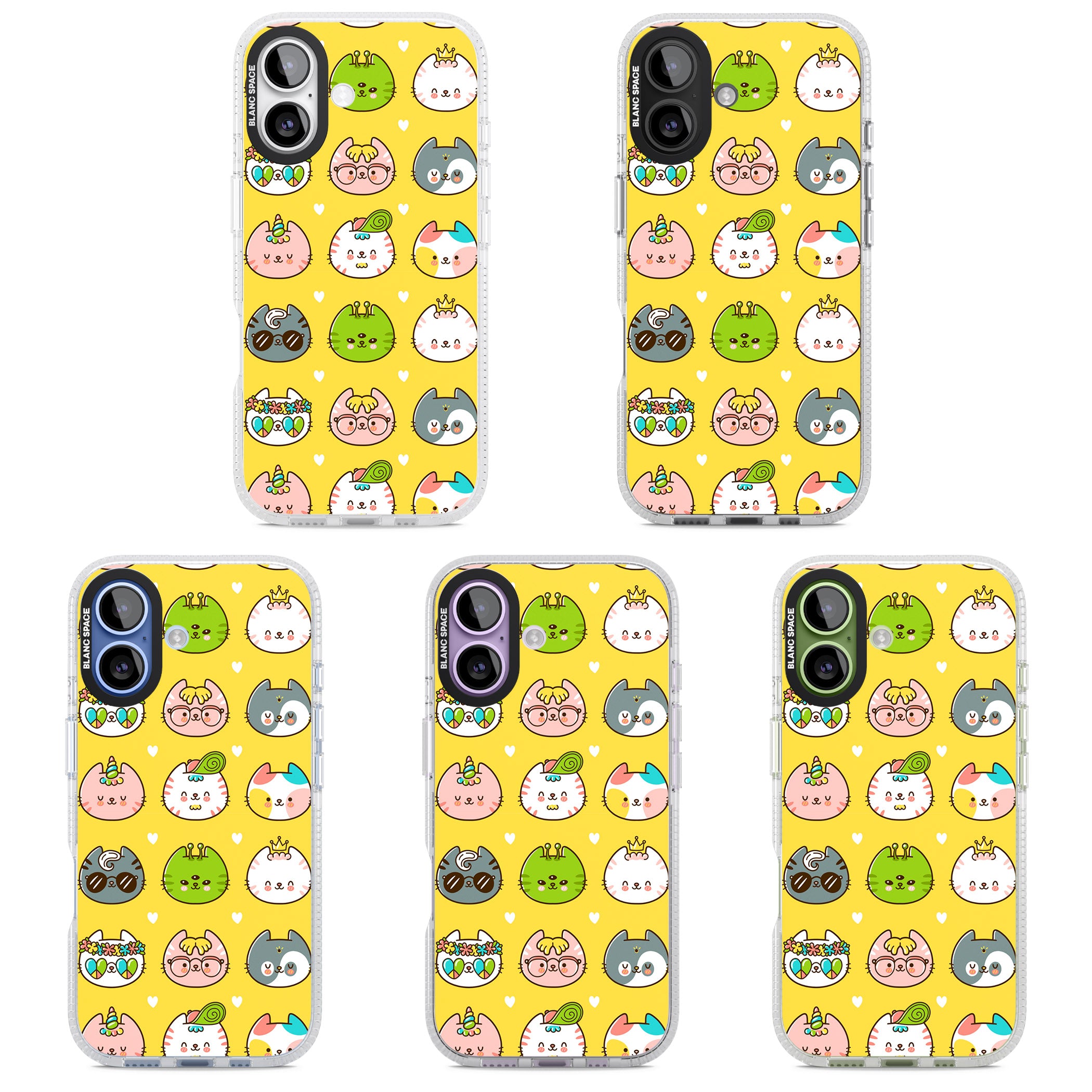 Mythical Cats Kawaii Pattern iPhone 17 Impact Air Clear Phone Case APT Impact Protection