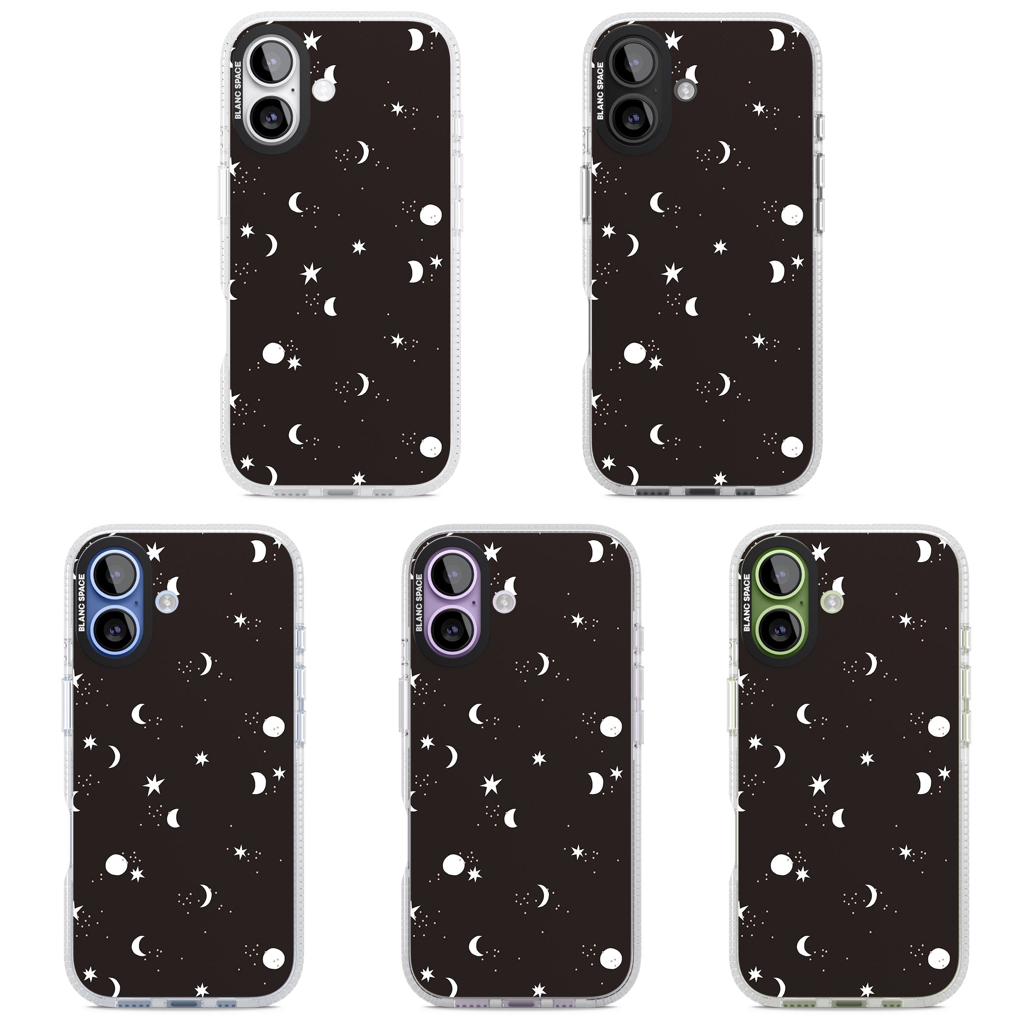 Funky Moons & Stars iPhone 17 Impact Air Clear Phone Case APT Impact Protection