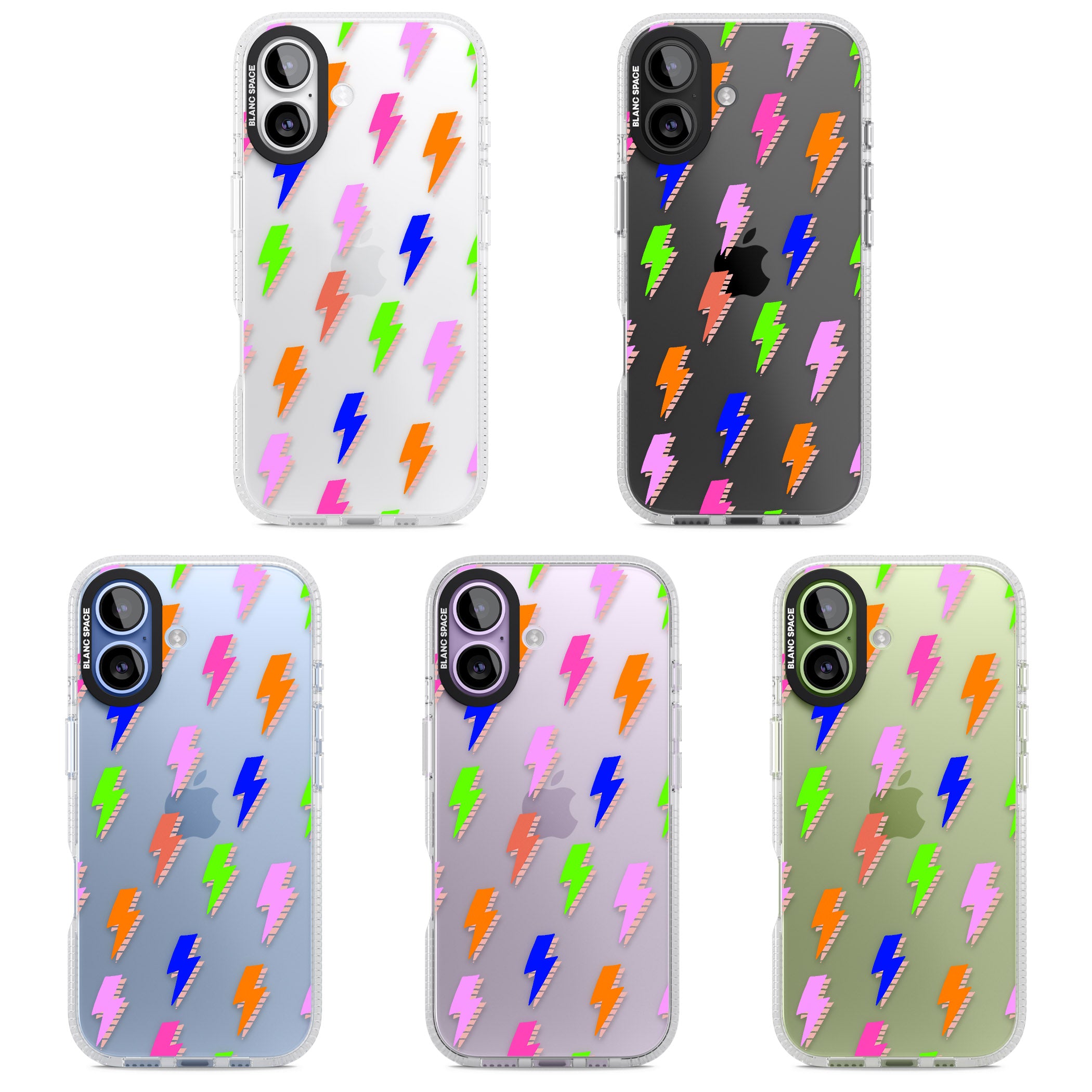 Rainbow Pop Lightning iPhone 17 Impact Air Clear Phone Case APT Impact Protection