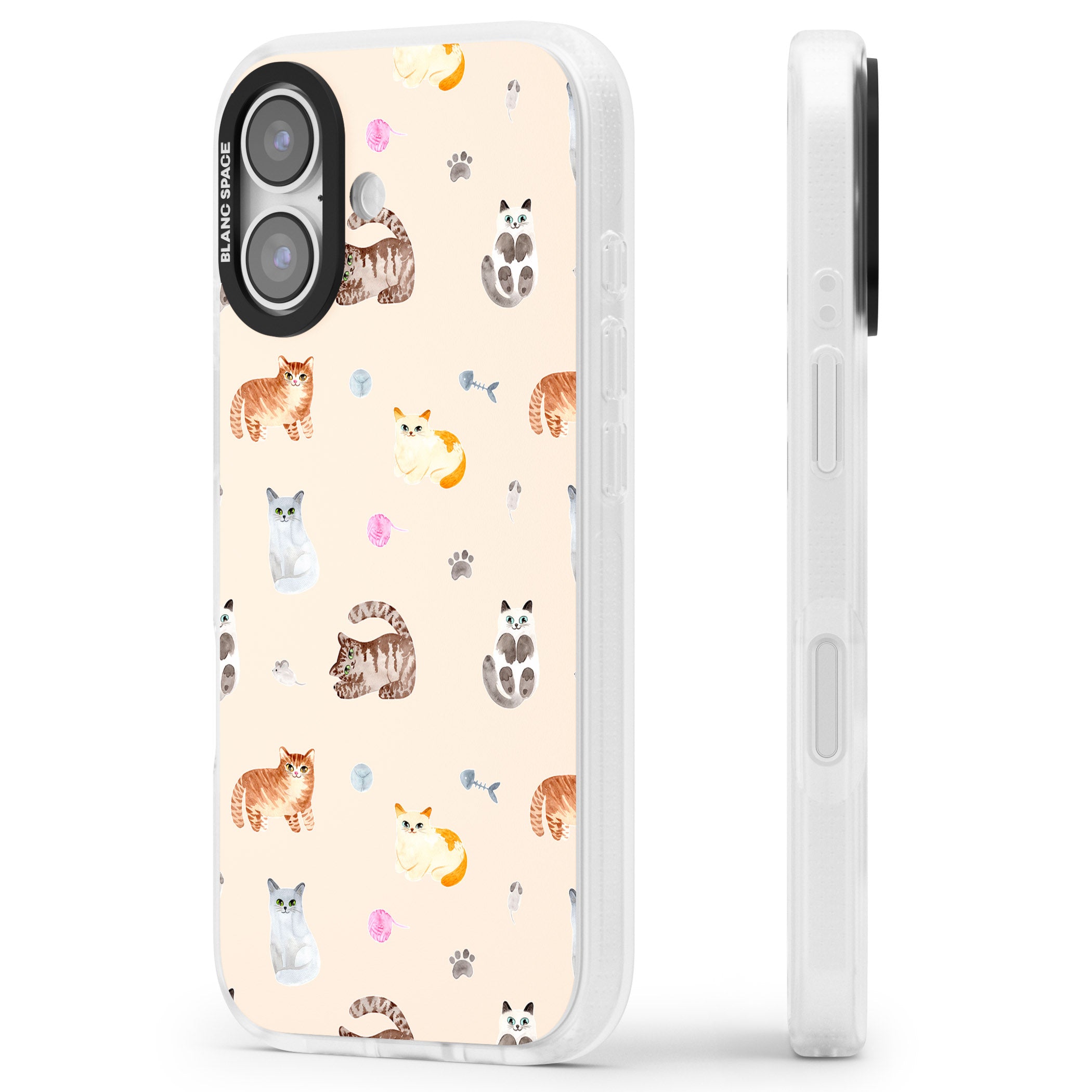 Cat Playground iPhone 17 Impact Air Clear Phone Case Side Profile