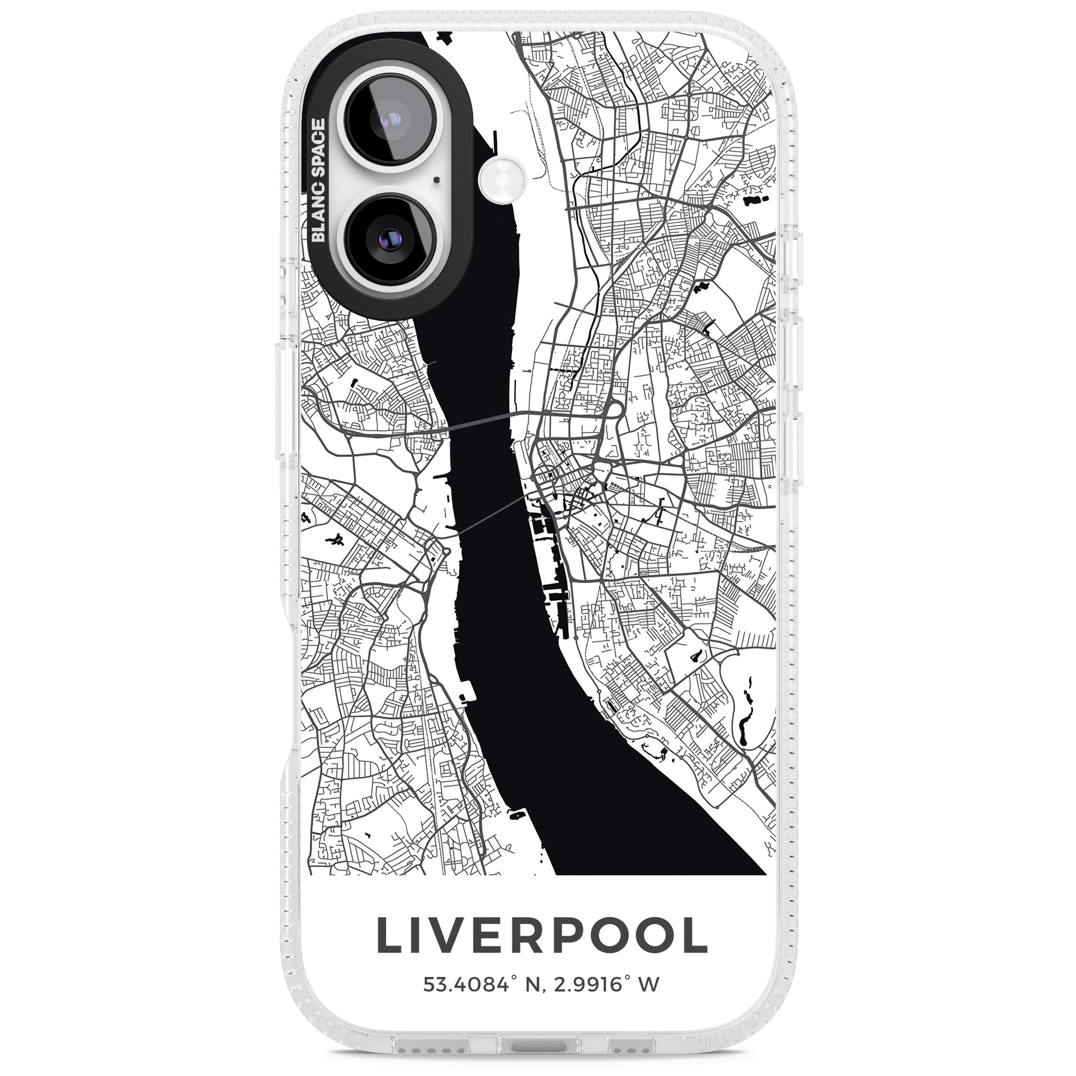 Liverpool Map iPhone 17 Impact Air Clear Phone Case