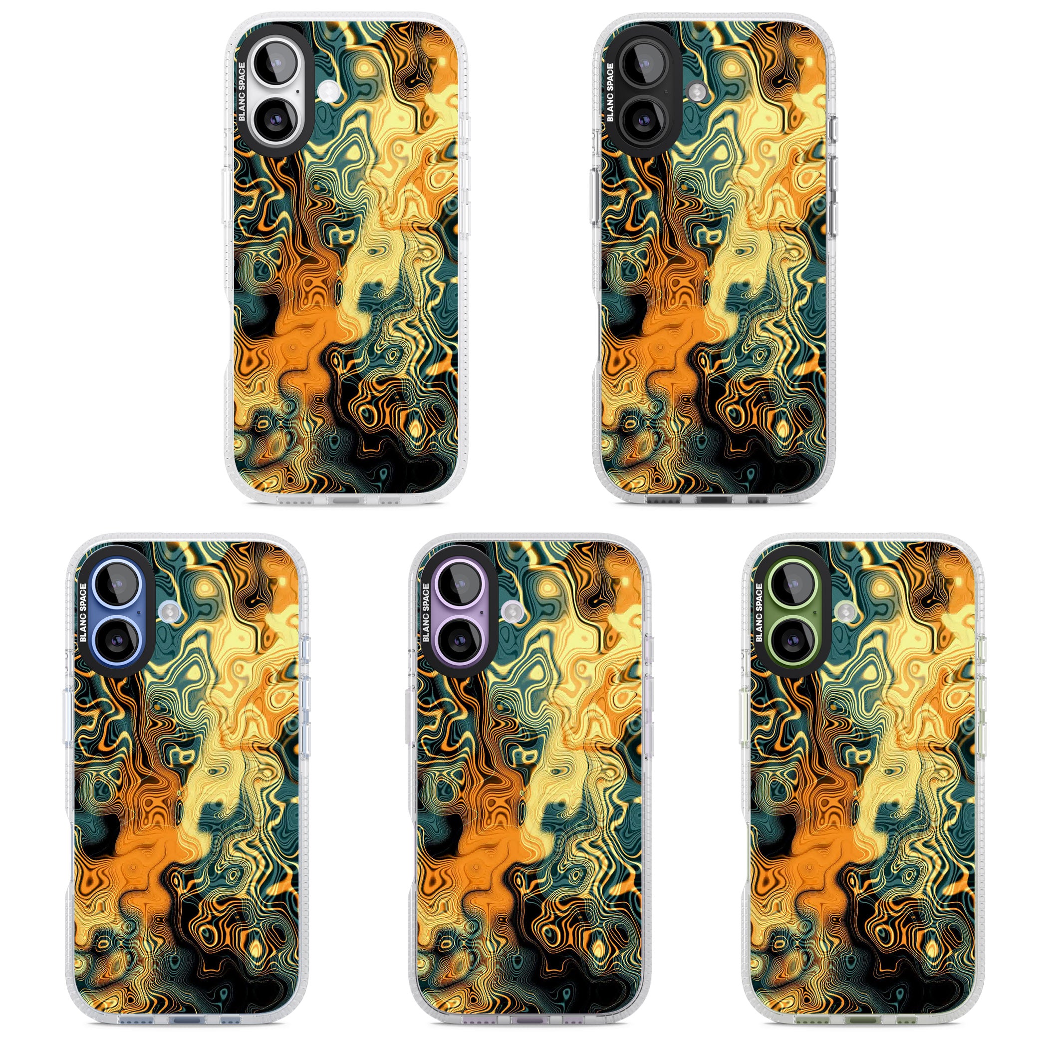 Gold Green Marble iPhone 17 Impact Air Clear Phone Case APT Impact Protection