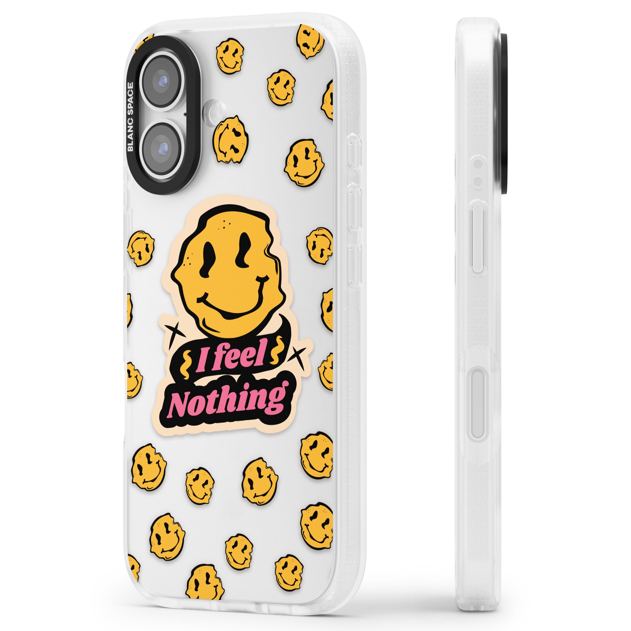I Feel Nothing (Clear) iPhone 17 Impact Air Clear Phone Case Side Profile