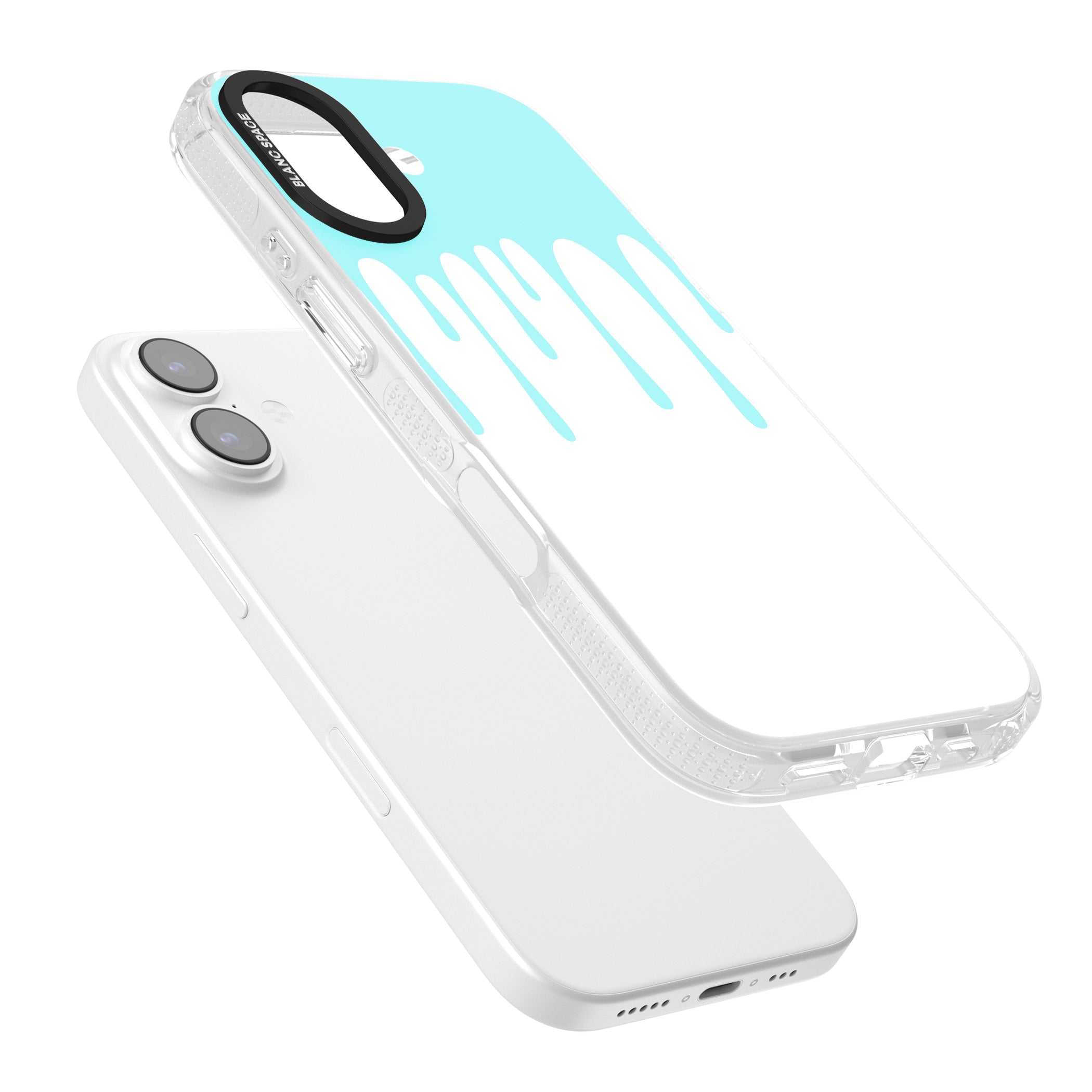 Melted Teal Drip iPhone 17 Impact Air Clear Phone Case Colours