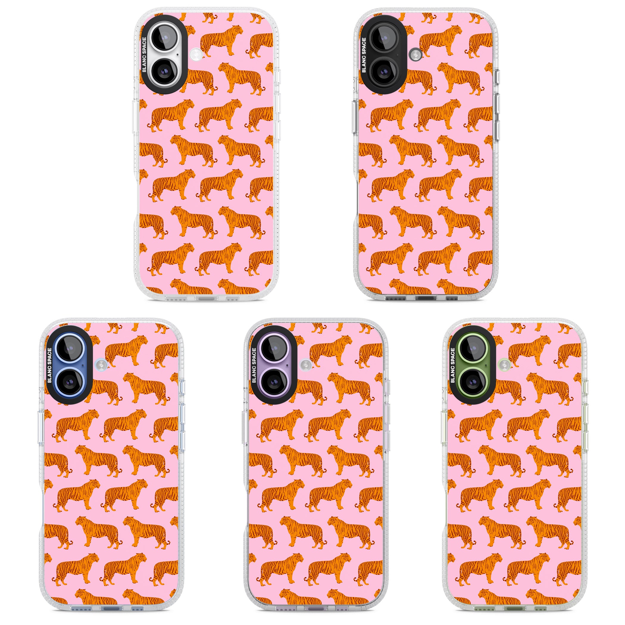 Tiger Pink Pattern iPhone 17 Impact Air Clear Phone Case APT Impact Protection