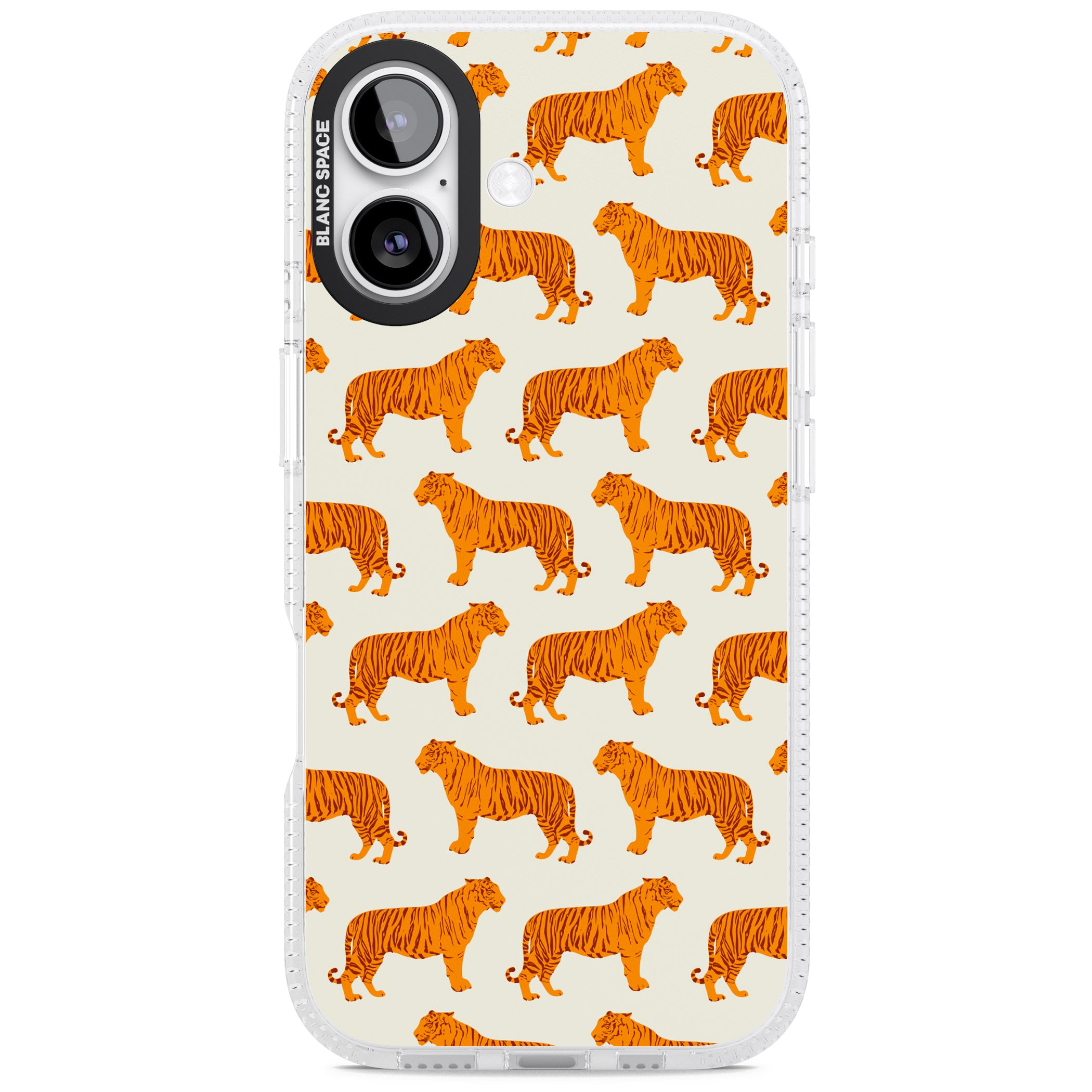 Trendy Tiger Patterns Tigers On Khaki iPhone 17 Impact Air Clear Phone Case