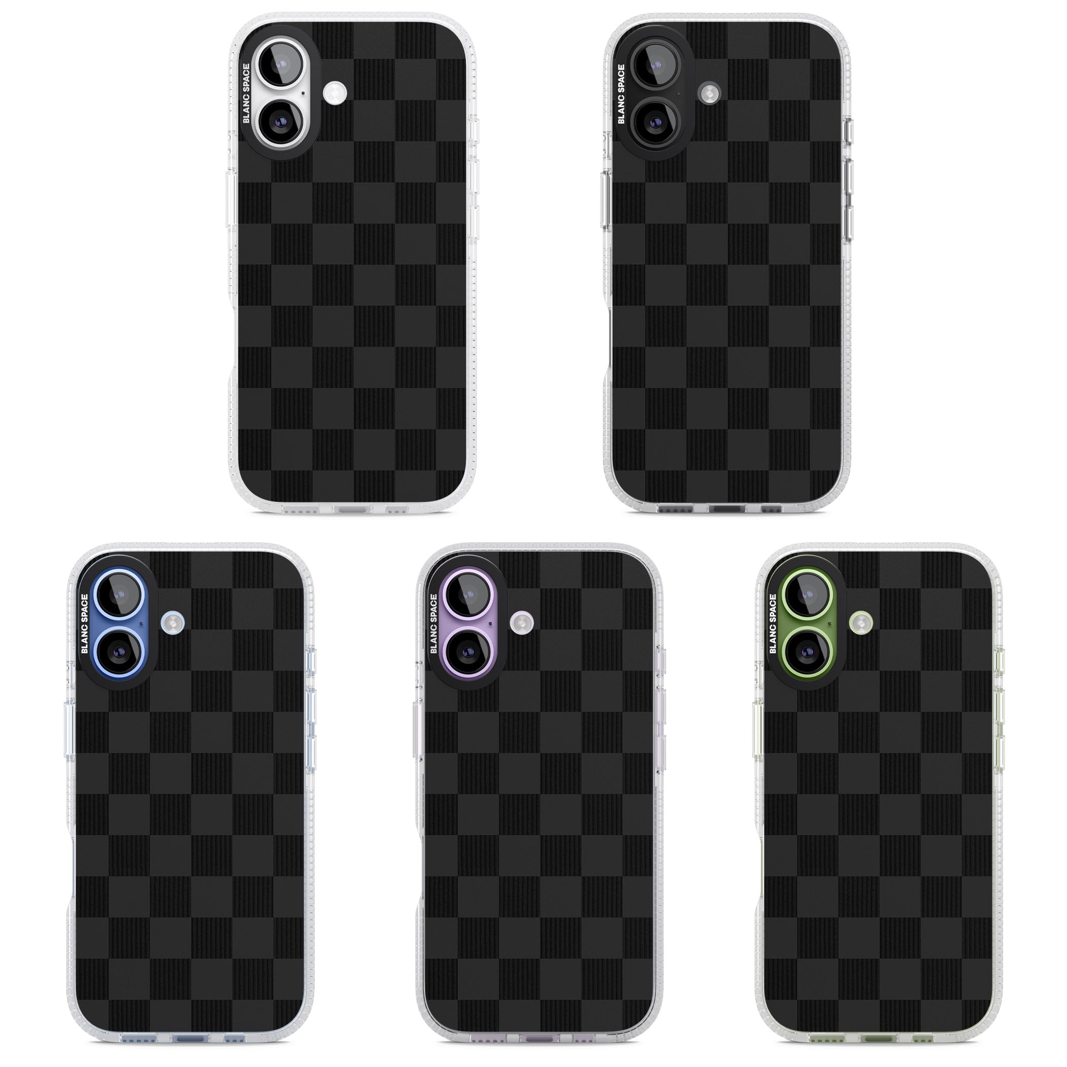 Black Checkered iPhone 17 Impact Air Clear Phone Case APT Impact Protection