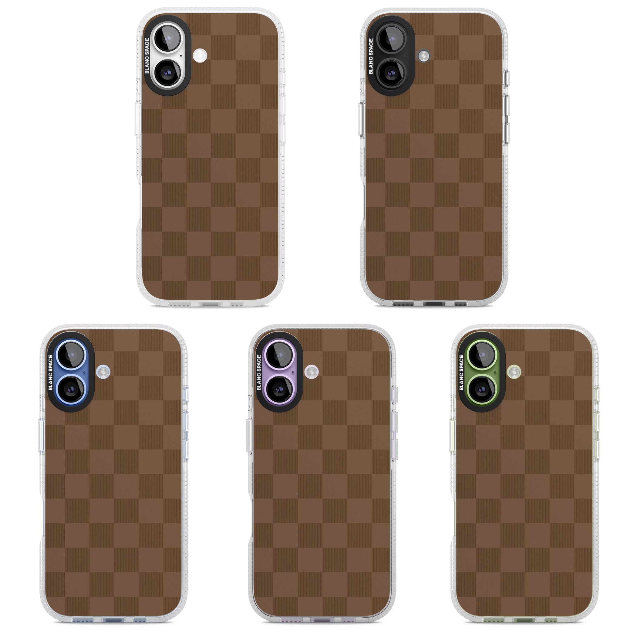 Chocolate Checkered iPhone 17 Impact Air Clear Phone Case APT Impact Protection