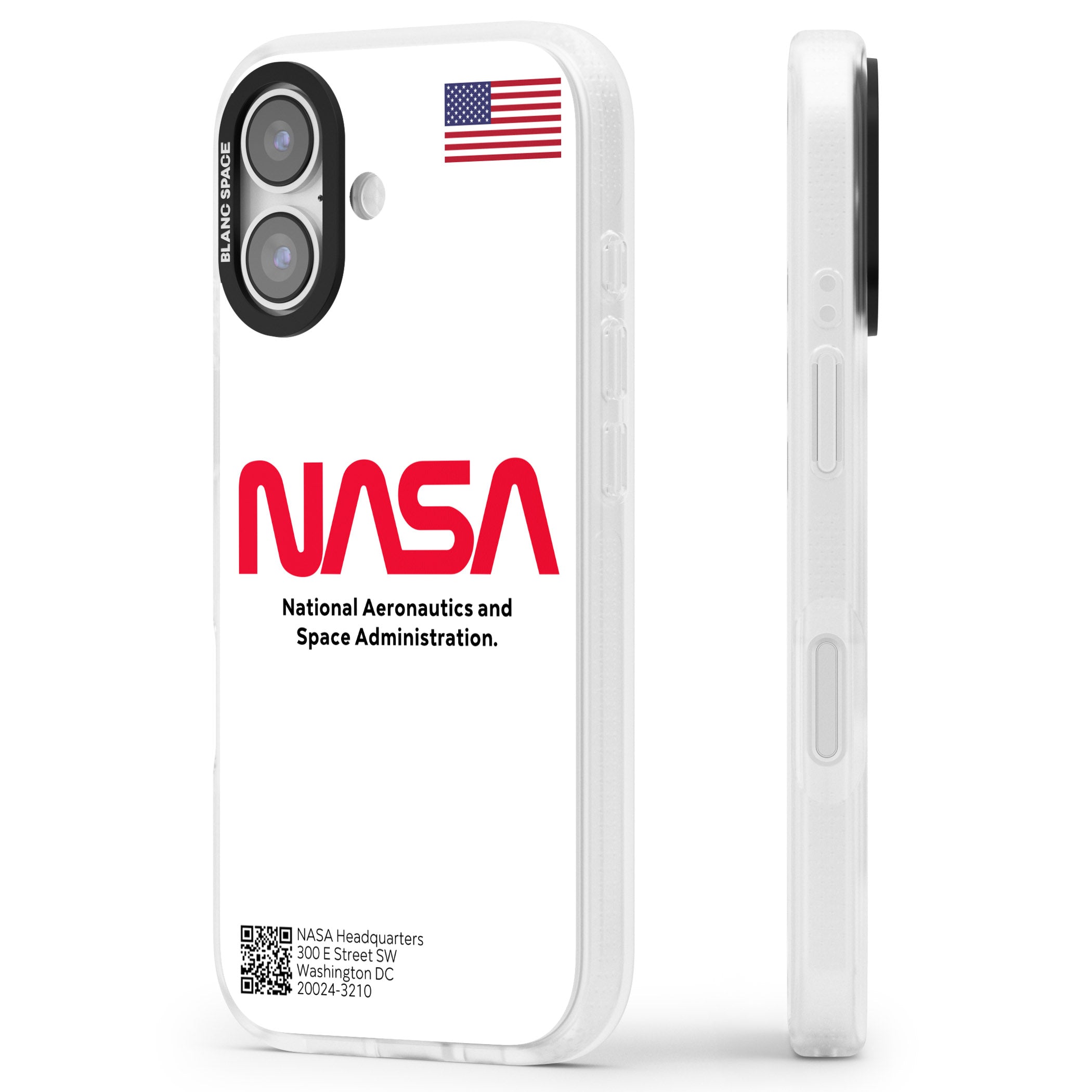 Nasa The Worm iPhone 17 Impact Air Clear Phone Case Side Profile