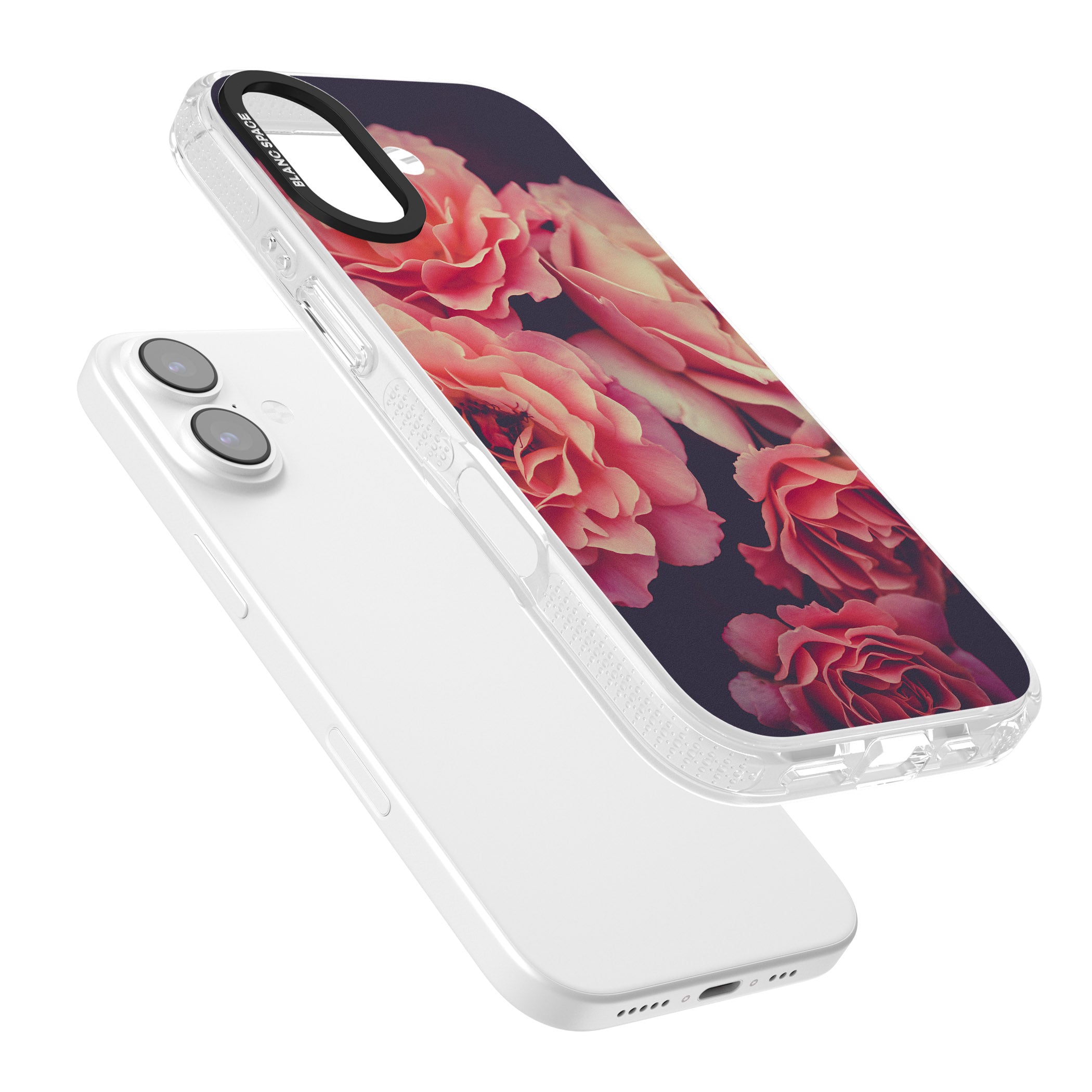 Midnight Rose Bloom iPhone 17 Impact Air Clear Phone Case Colours