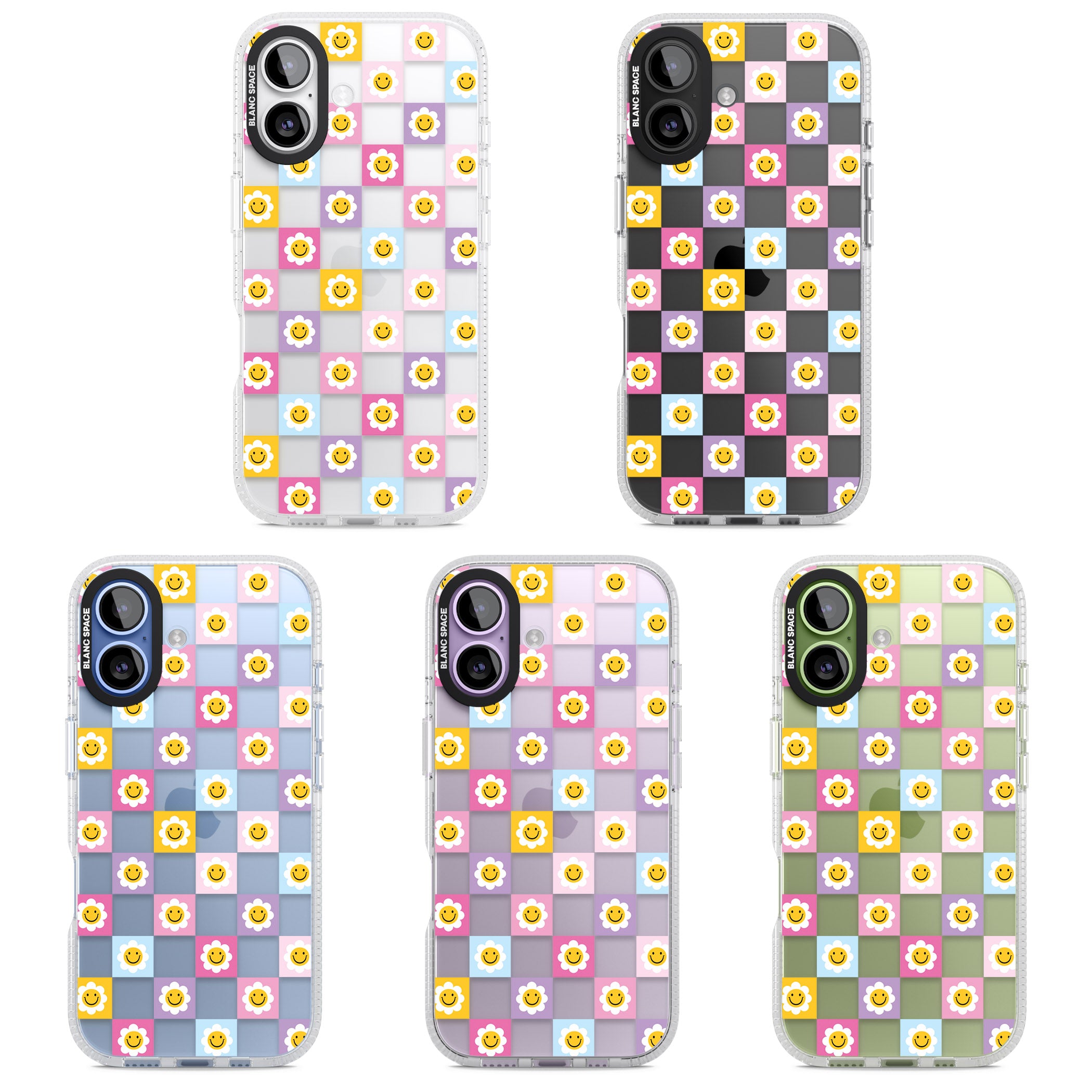 Daisy Squares Pattern iPhone 17 Impact Air Clear Phone Case APT Impact Protection