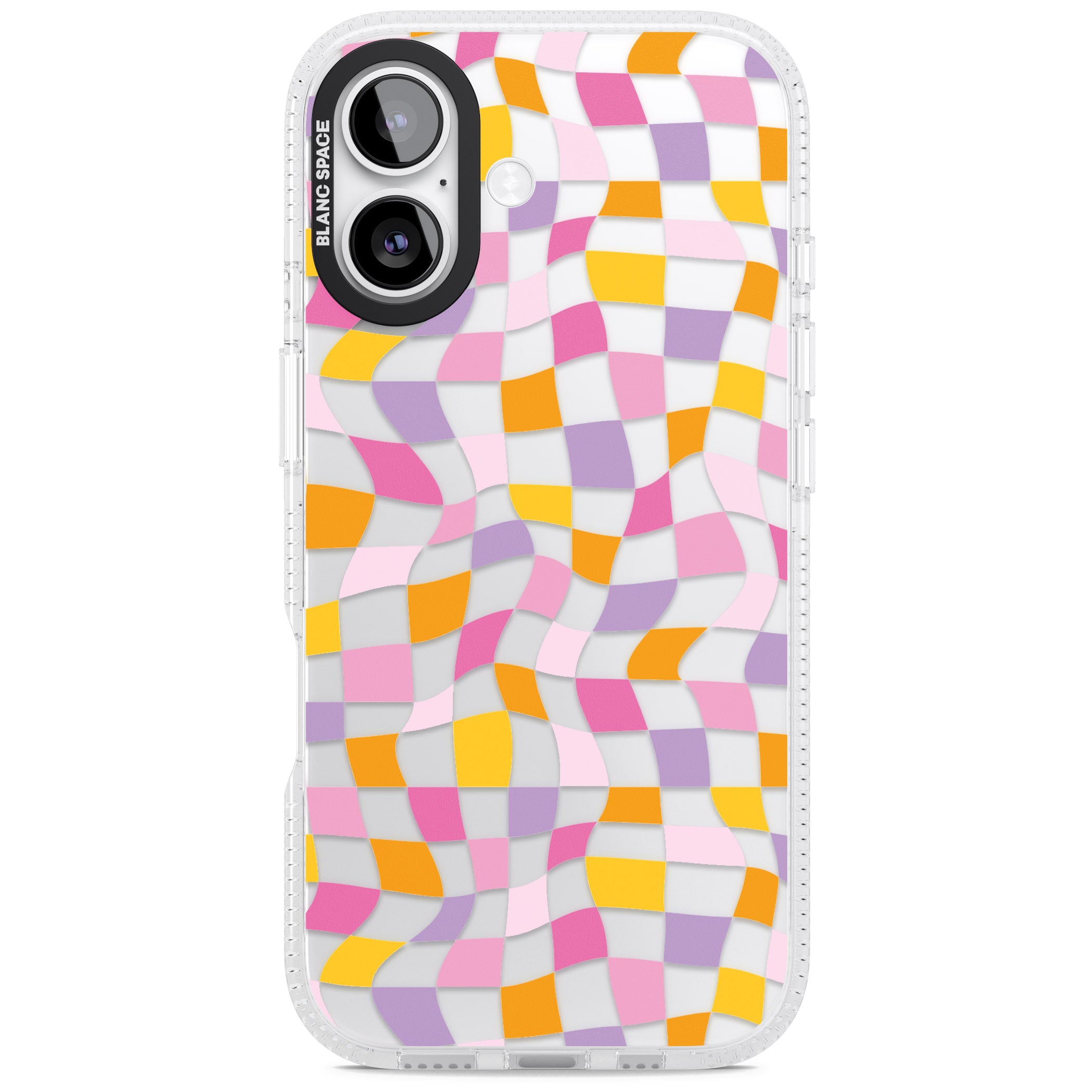 Wonky Squares Pattern iPhone 17 Impact Air Clear Phone Case