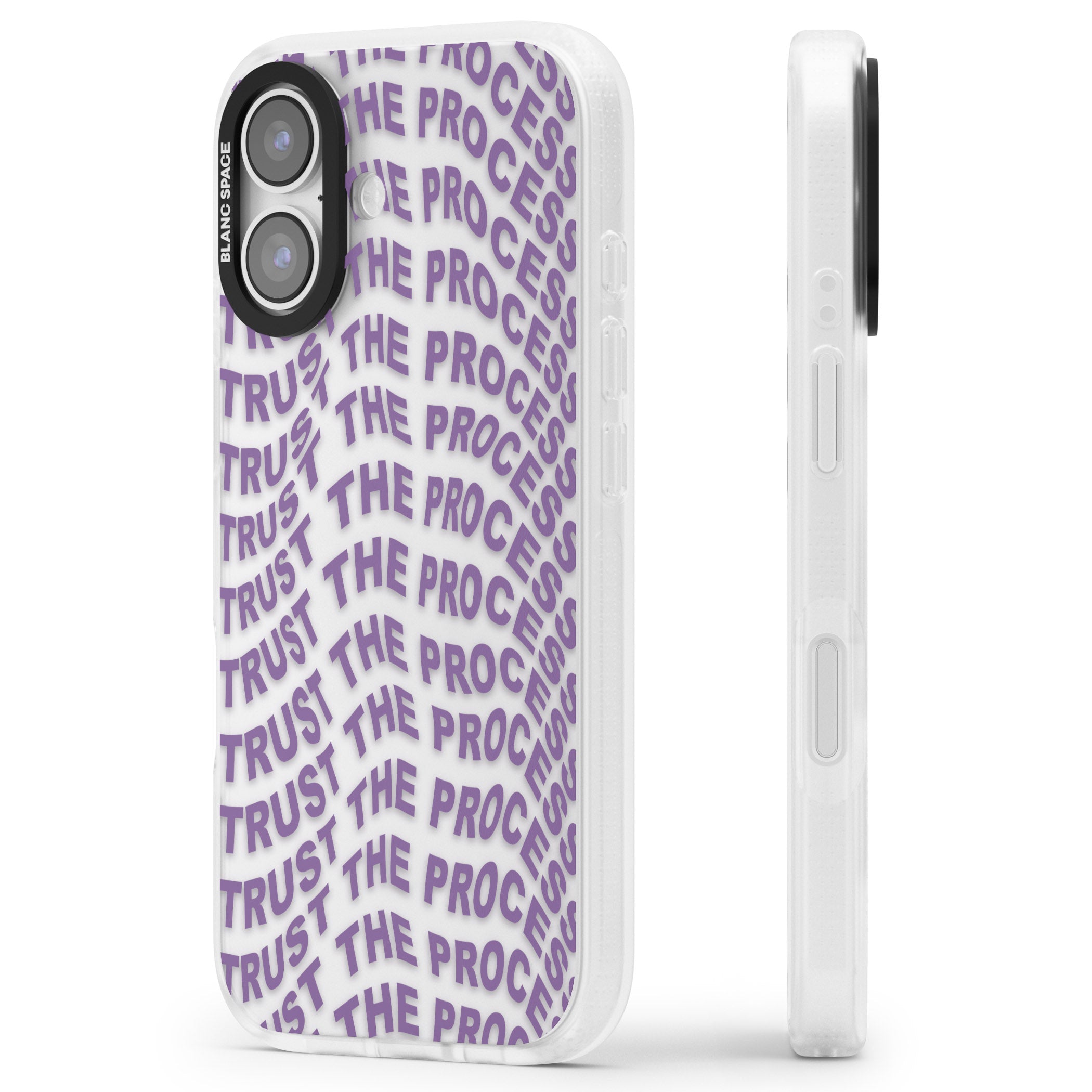 Trust The Process iPhone 17 Impact Air Clear Phone Case Side Profile
