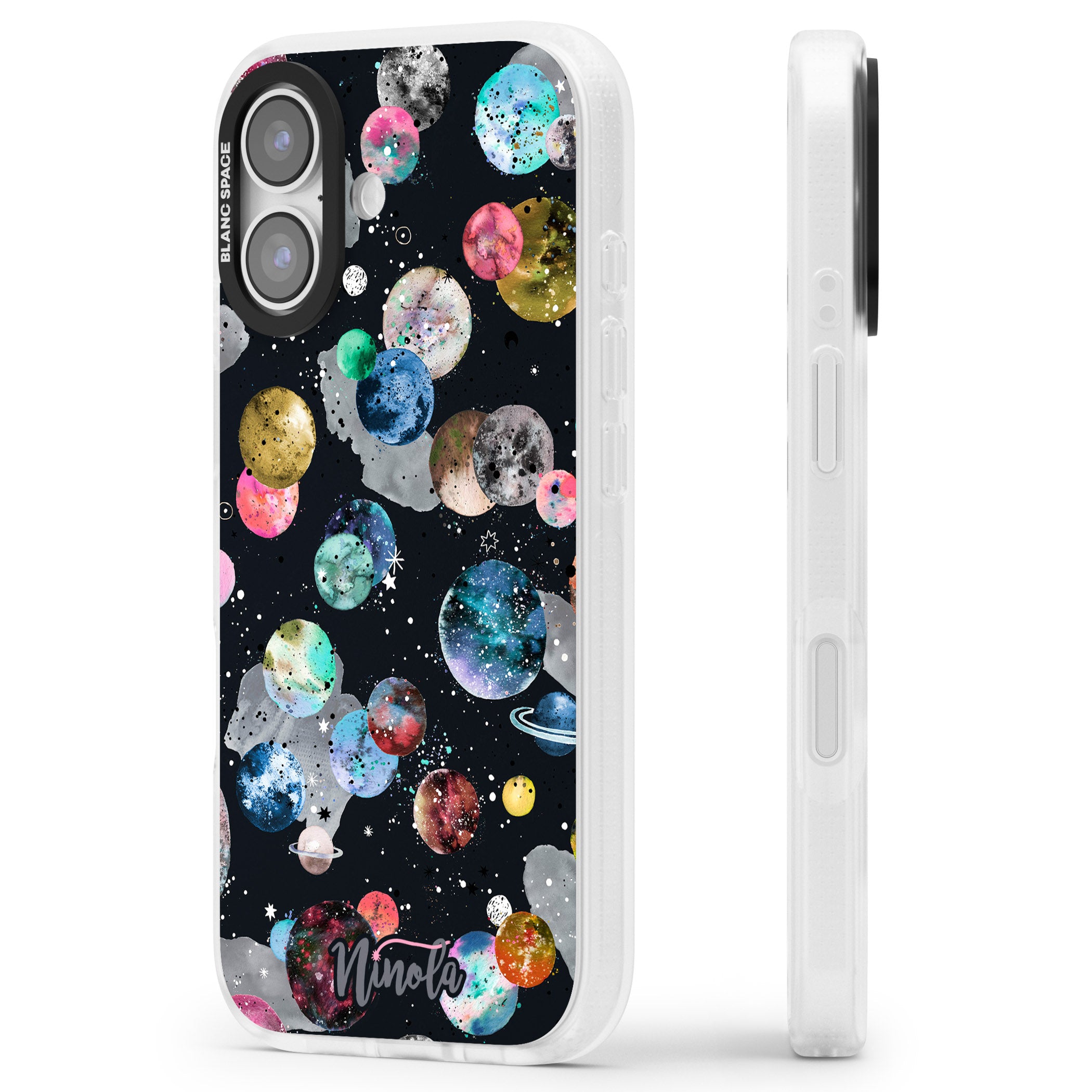 Cosmic Galaxy iPhone 17 Impact Air Clear Phone Case Side Profile