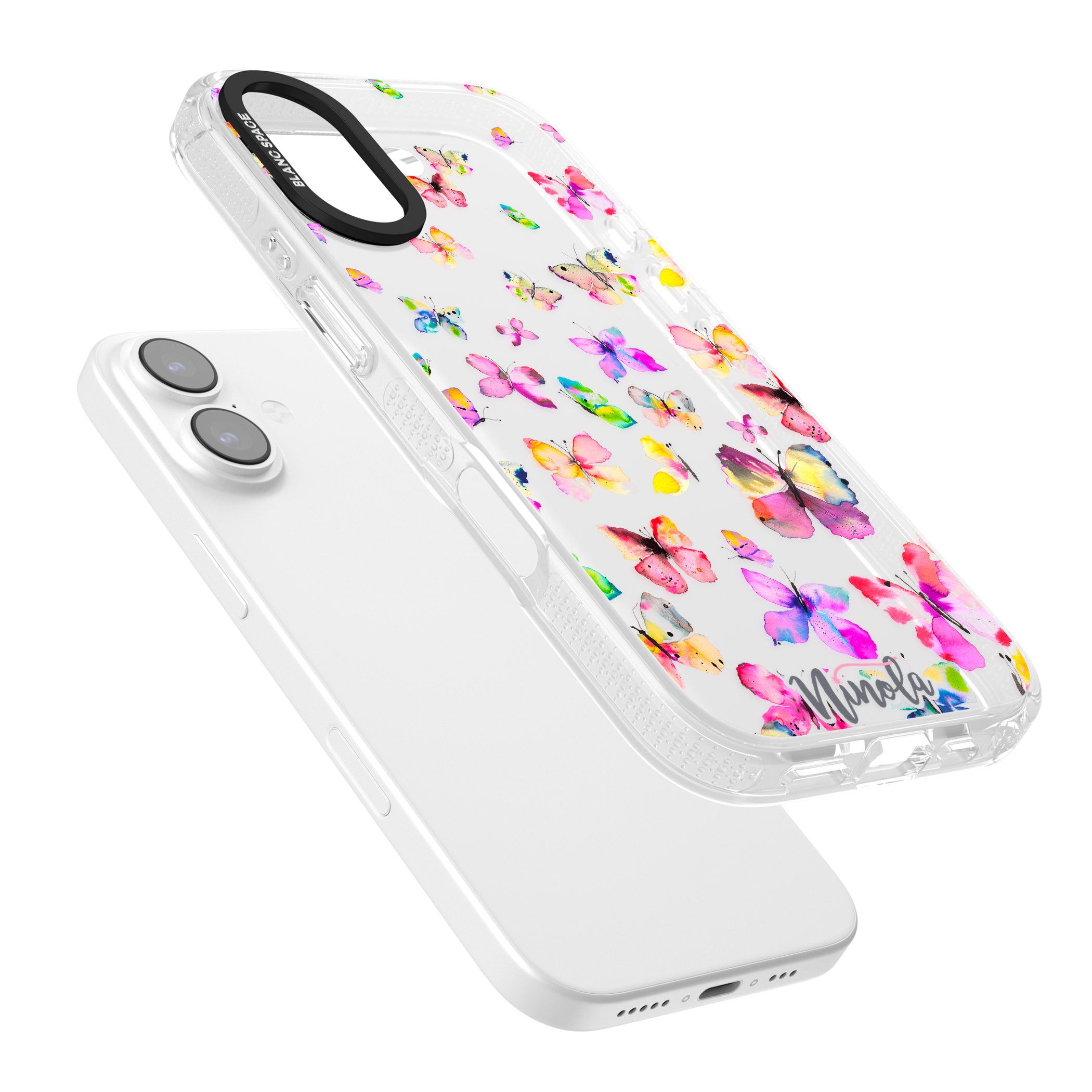 Watercolor Butterflies iPhone 17 Impact Air Clear Phone Case Colours