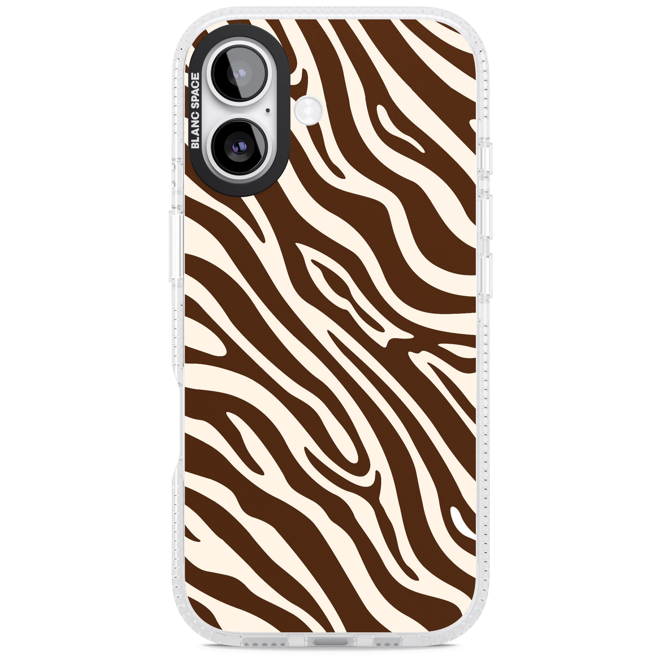 Brown & Cream Zebra iPhone 17 Impact Air Clear Phone Case