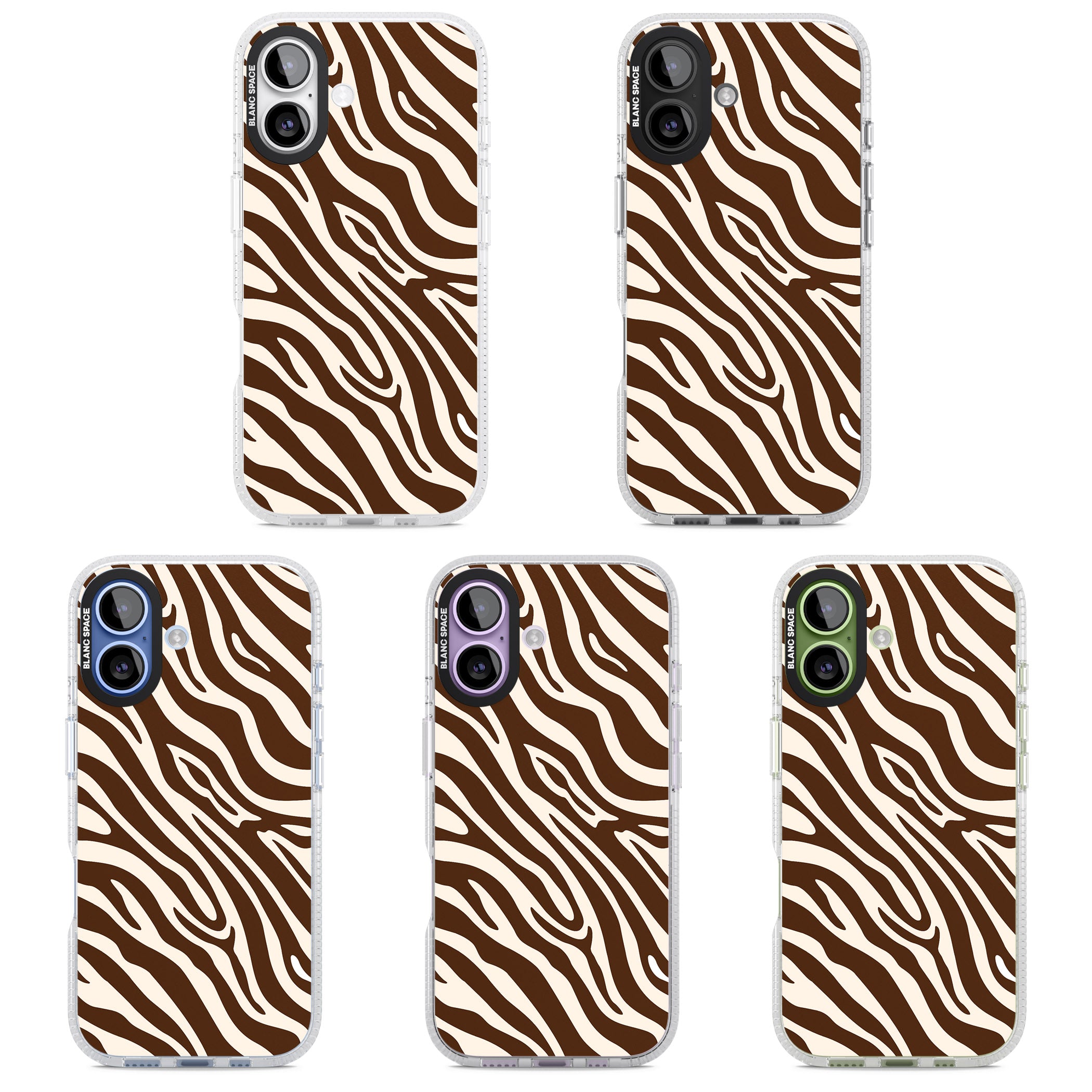 Brown & Cream Zebra iPhone 17 Impact Air Clear Phone Case APT Impact Protection