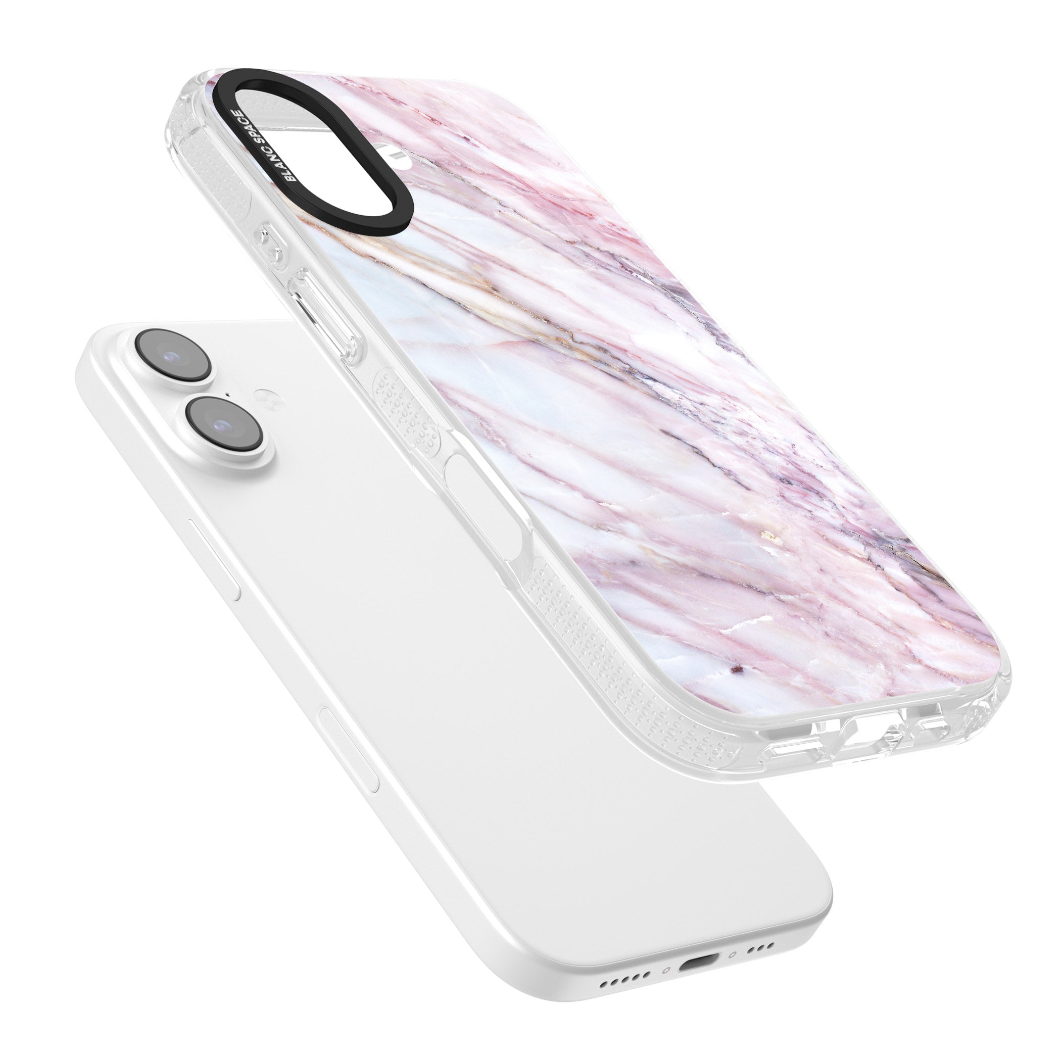 Blush Marble Glow iPhone 17 Impact Air Clear Phone Case Colours