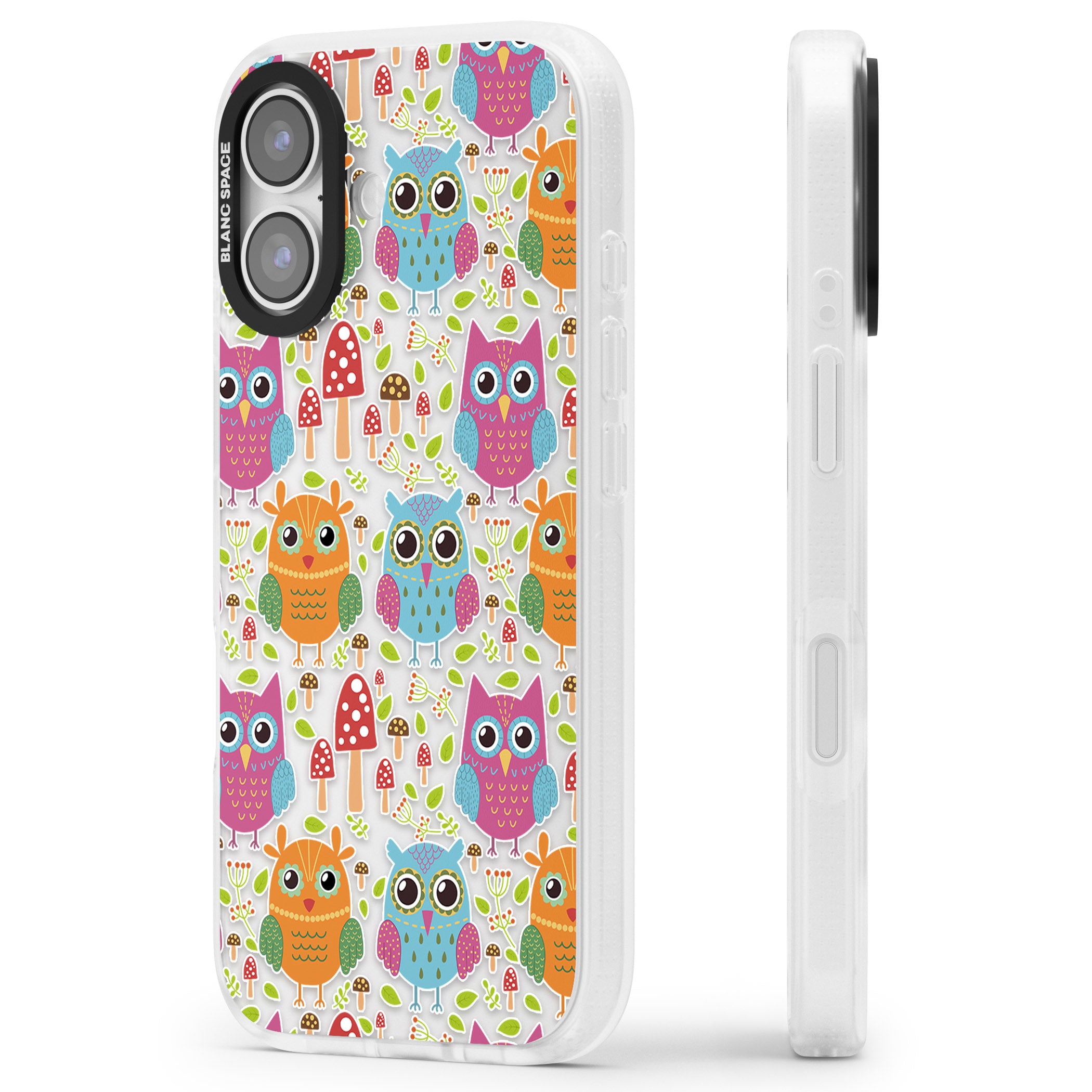 Forrest Owl Clear Pattern iPhone 17 Impact Air Clear Phone Case Side Profile