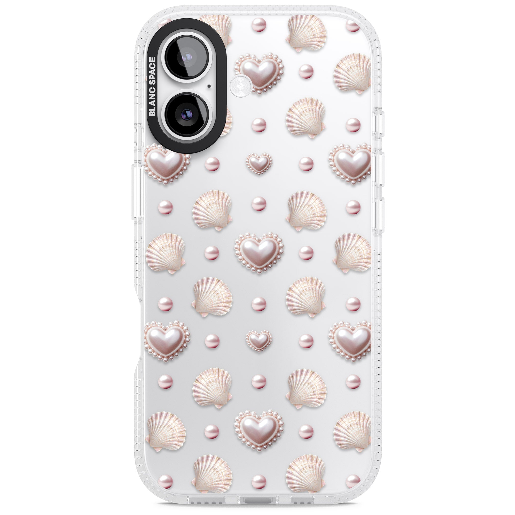 Pearl Hearts iPhone 17 Impact Air Clear Phone Case