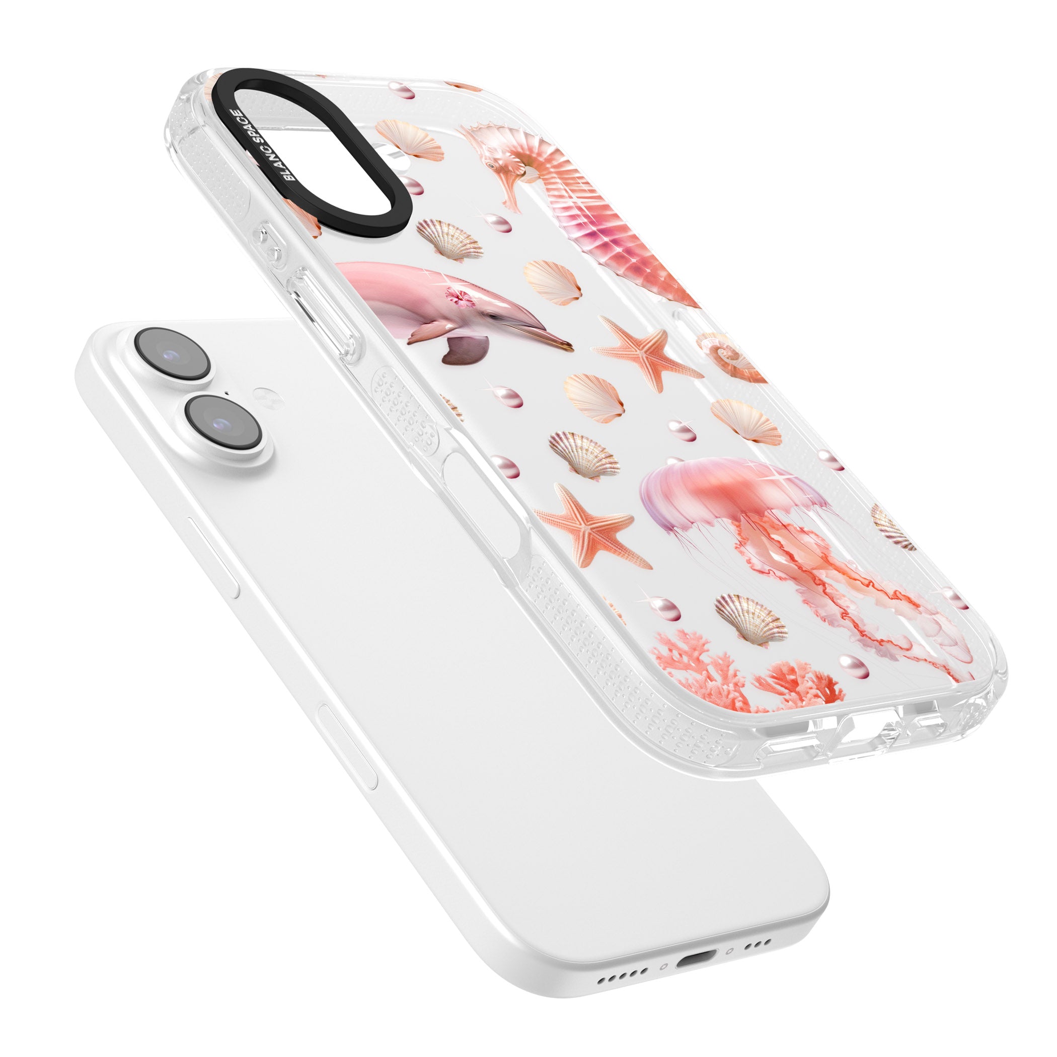 Pink Sealife iPhone 17 Impact Air Clear Phone Case Colours