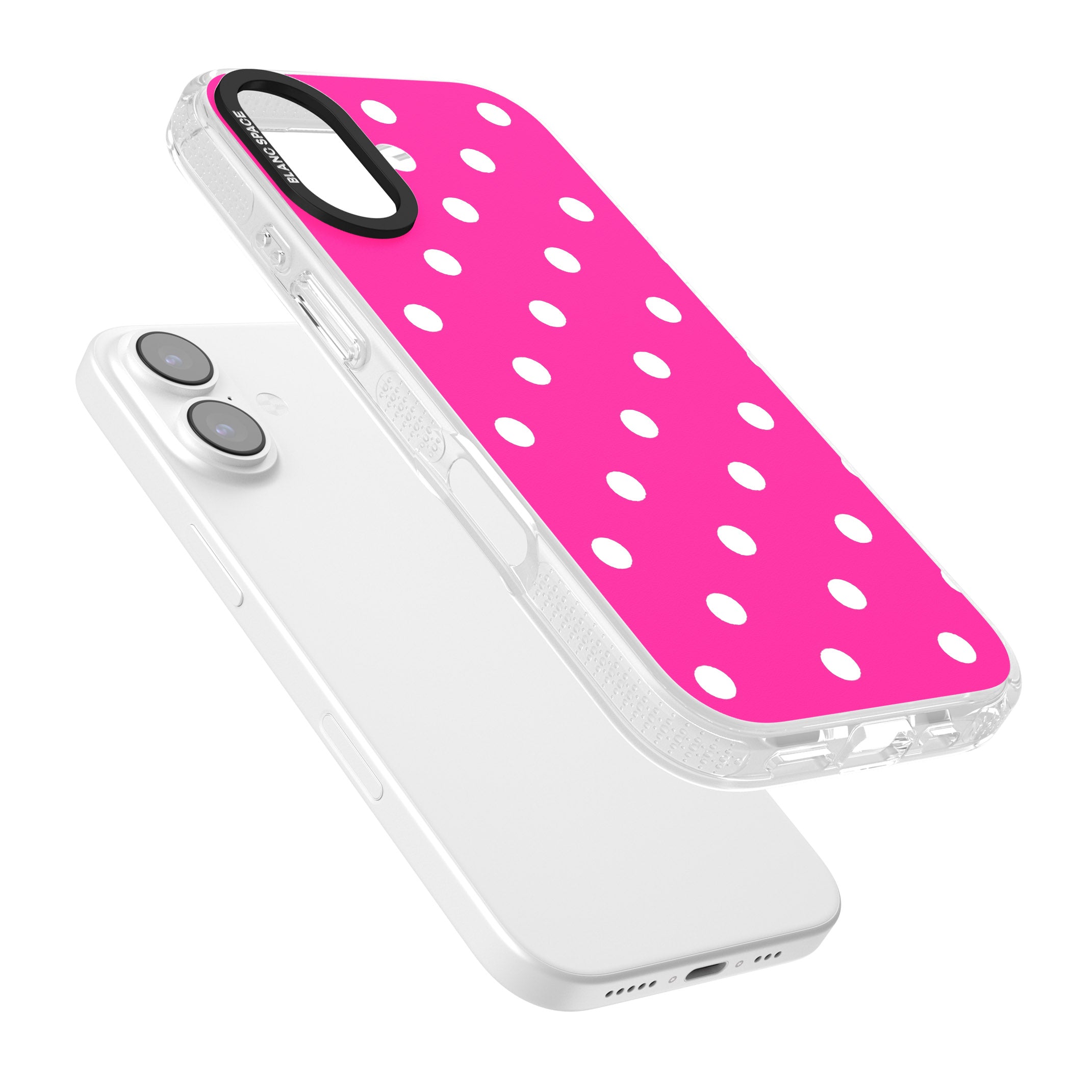 Pink Polka Dot iPhone 17 Impact Air Clear Phone Case Colours